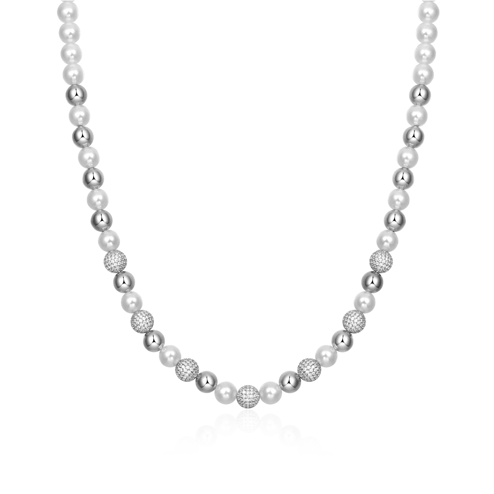 Moissanite Trove Orbit Pearl Chain - 8mm