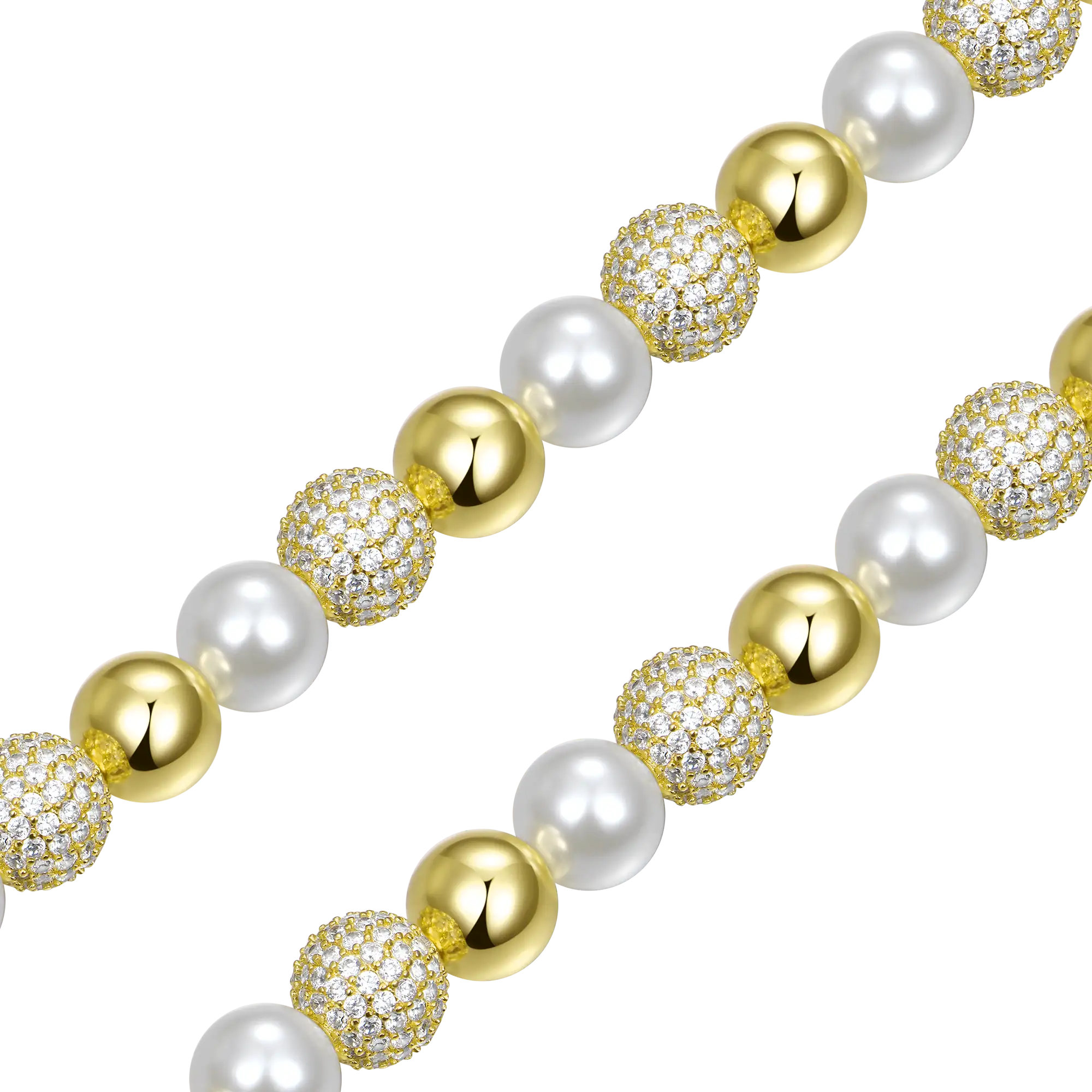 Moissanite Trove Orbit Pearl Chain - 8mm