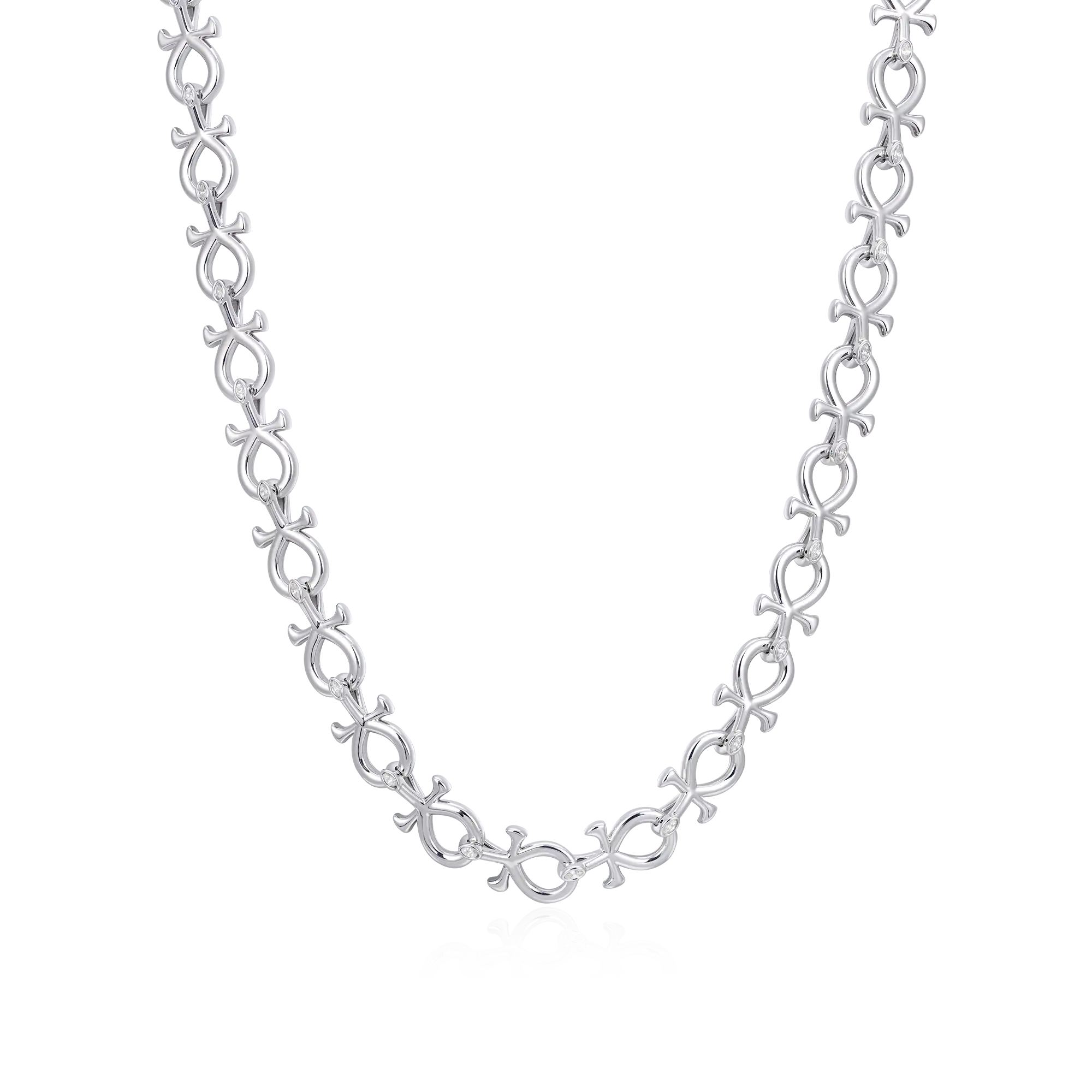 Anka Iced Marquise Bezel Chain