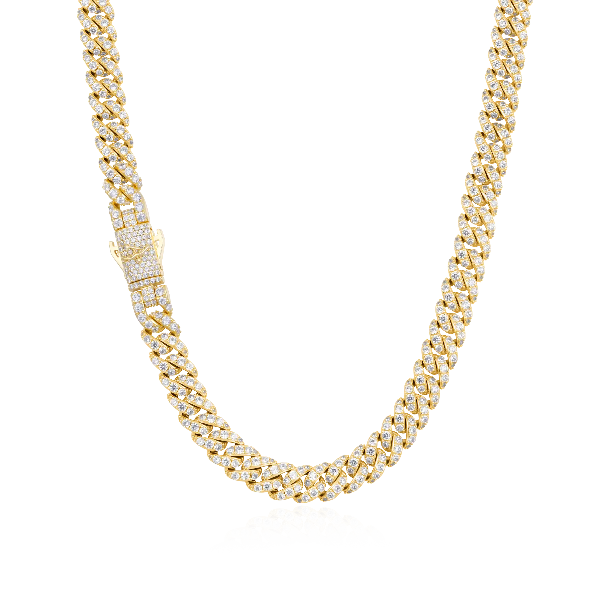 8mm Round Cut Cuban Link Chain & Bracelet Gift Set