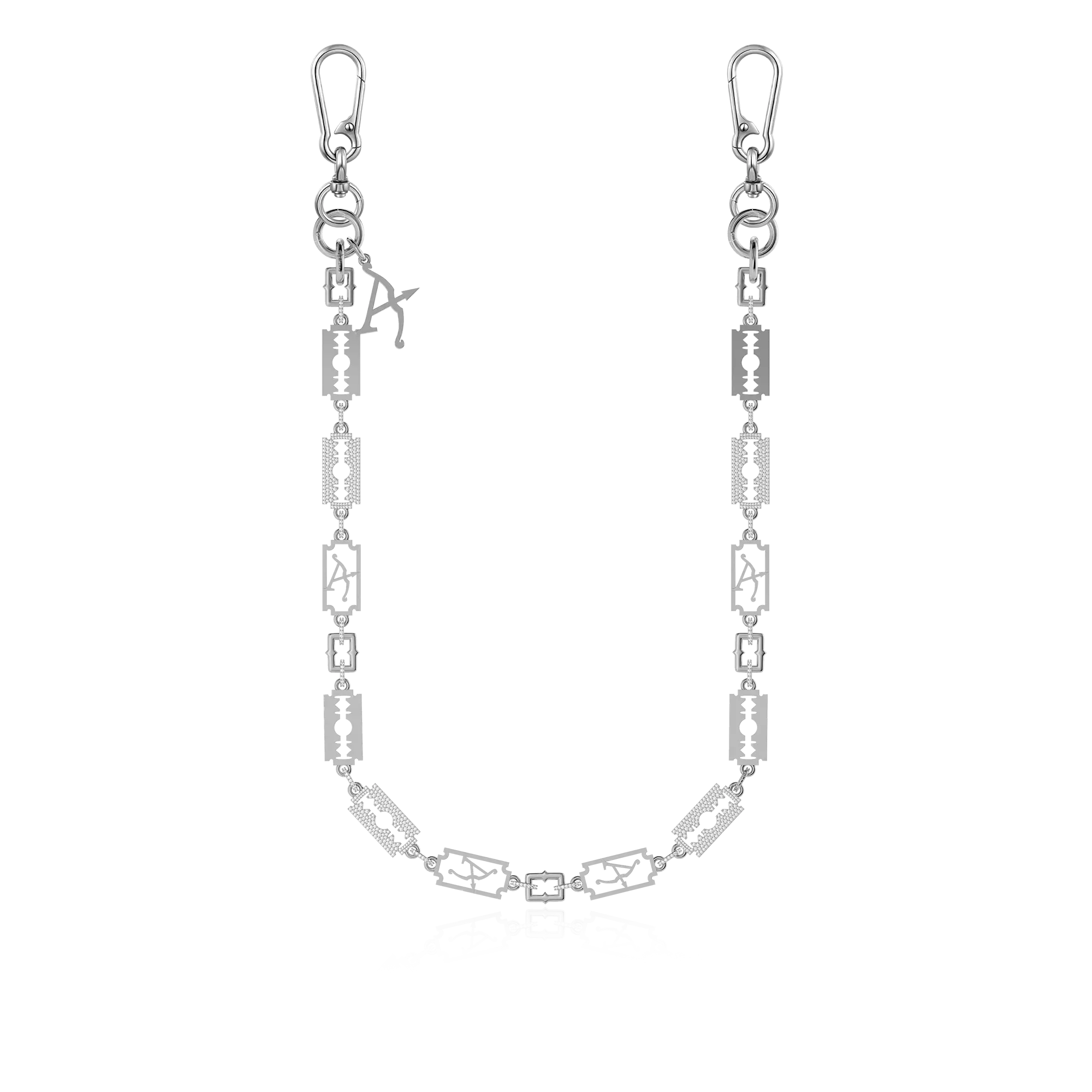 Moissanite Sharp Razor Wallet Chain