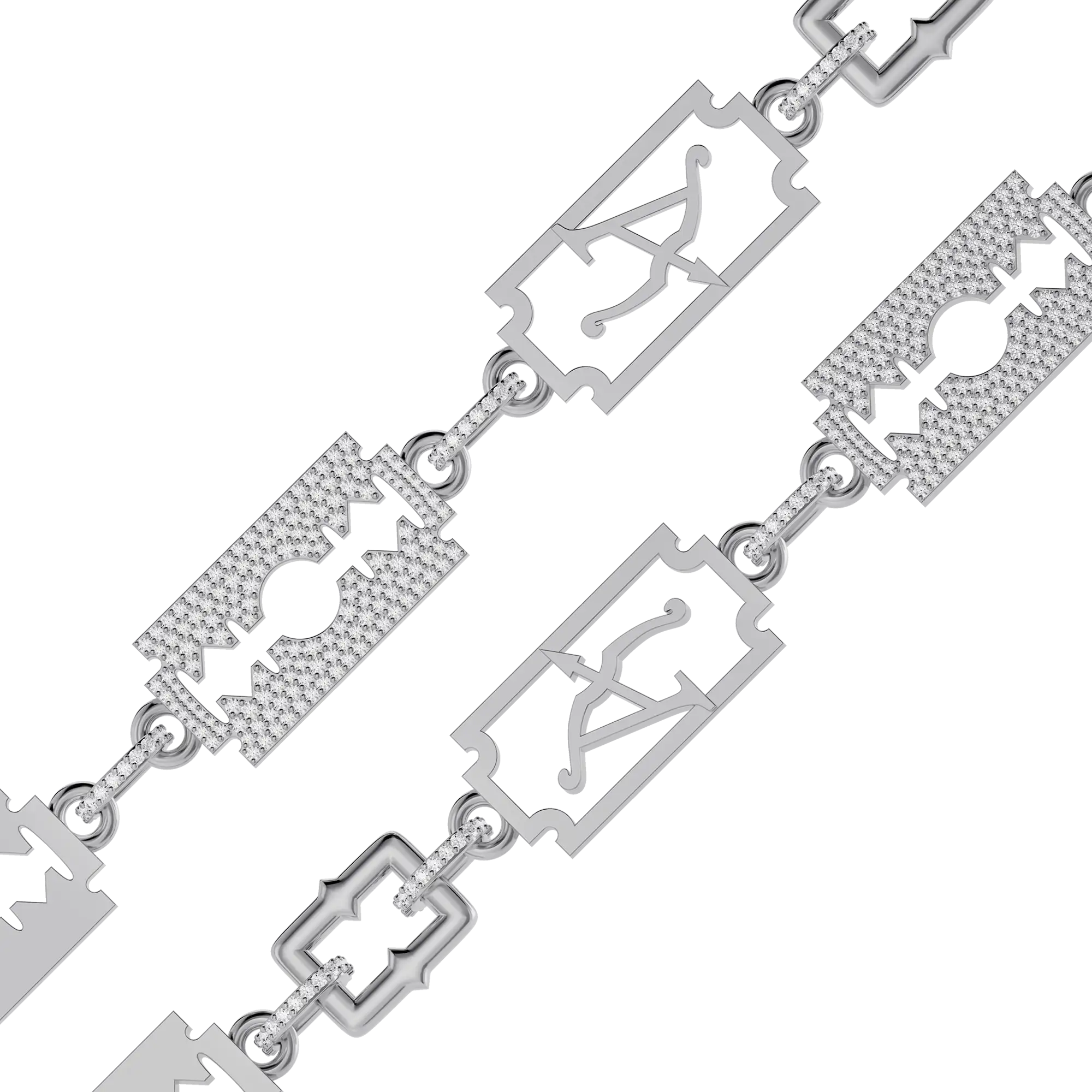Moissanite Sharp Razor Wallet Chain