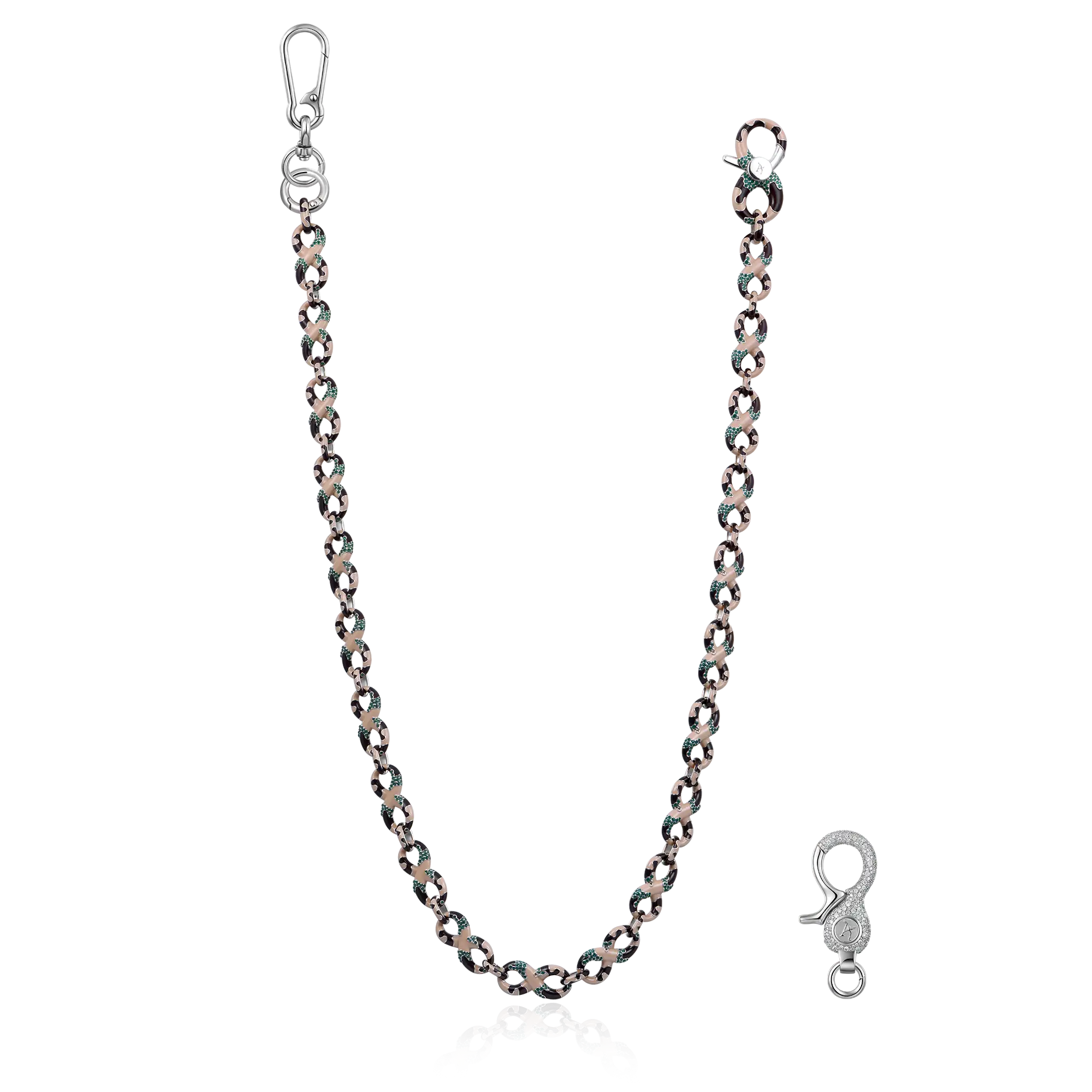 Infinity OG Camo Enamel Link Necklace & Wallet Chain