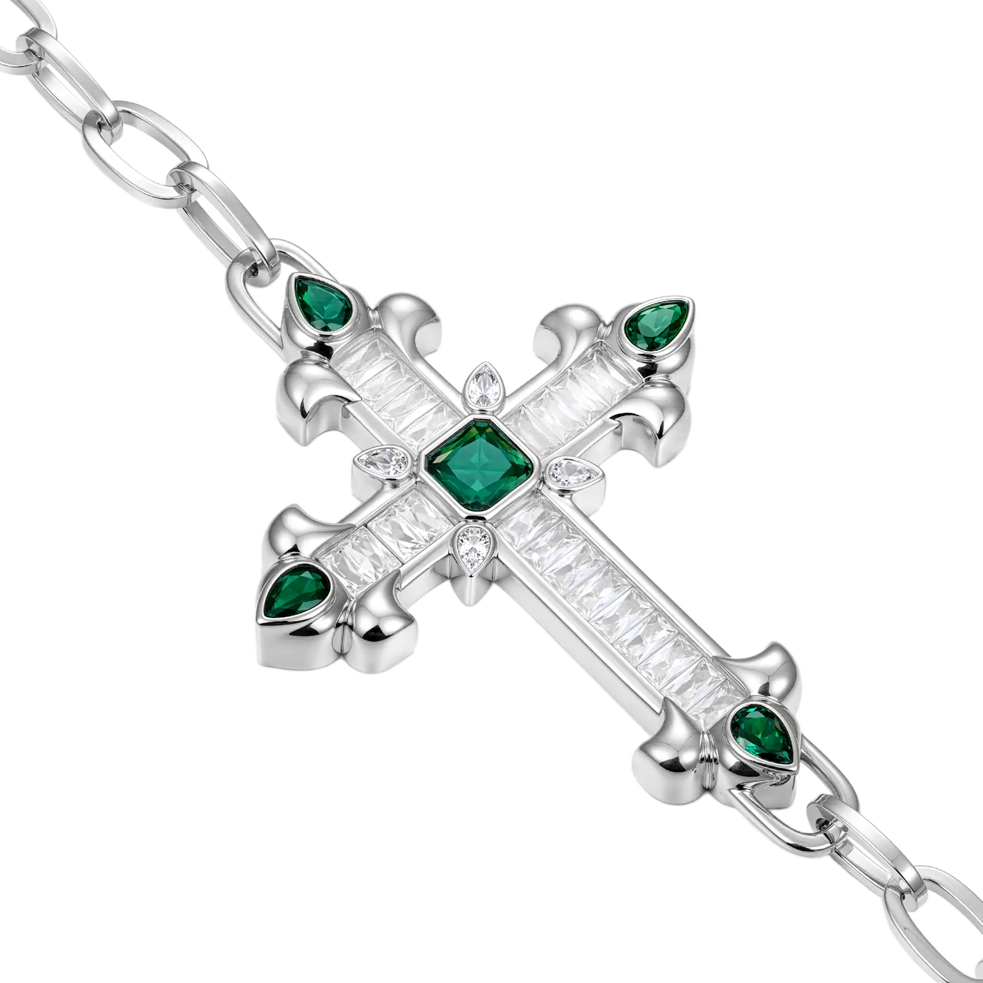 Radiant Cross Double-Layer Wallet Chain