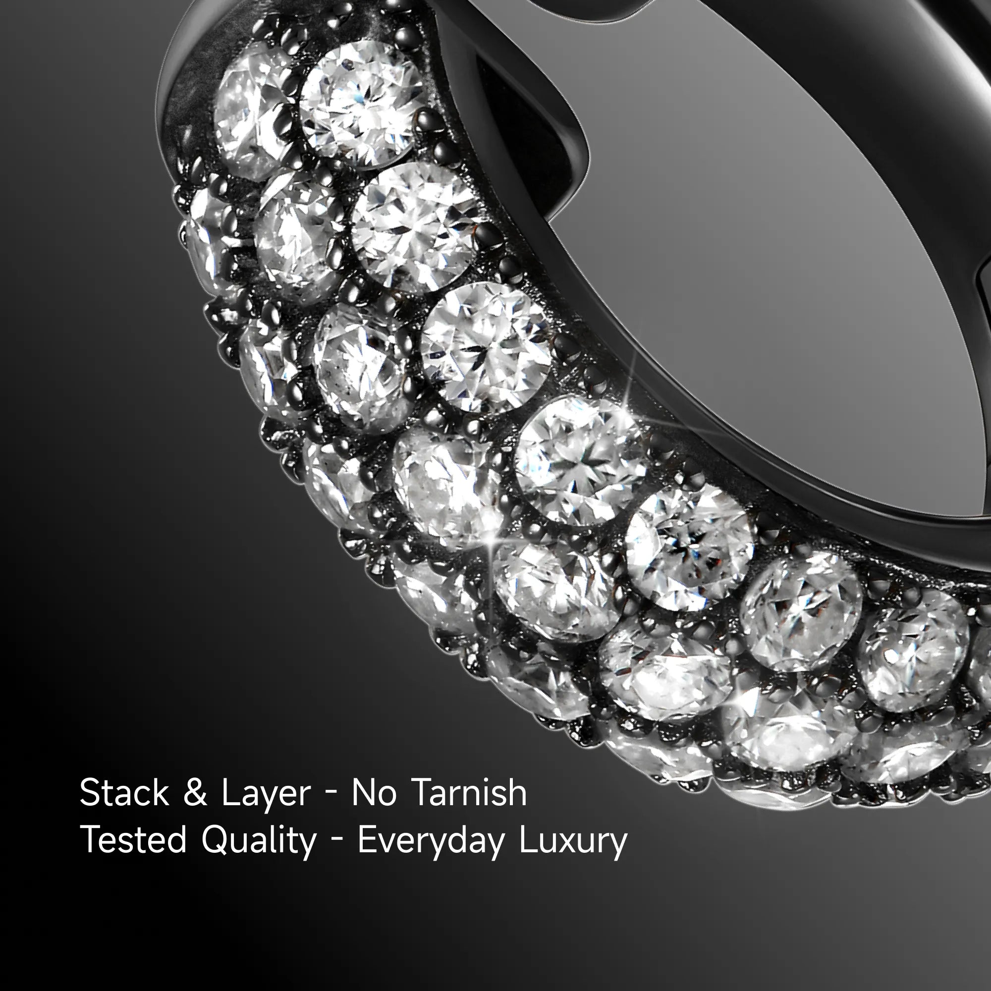 S925 Cluster Hoop Earring