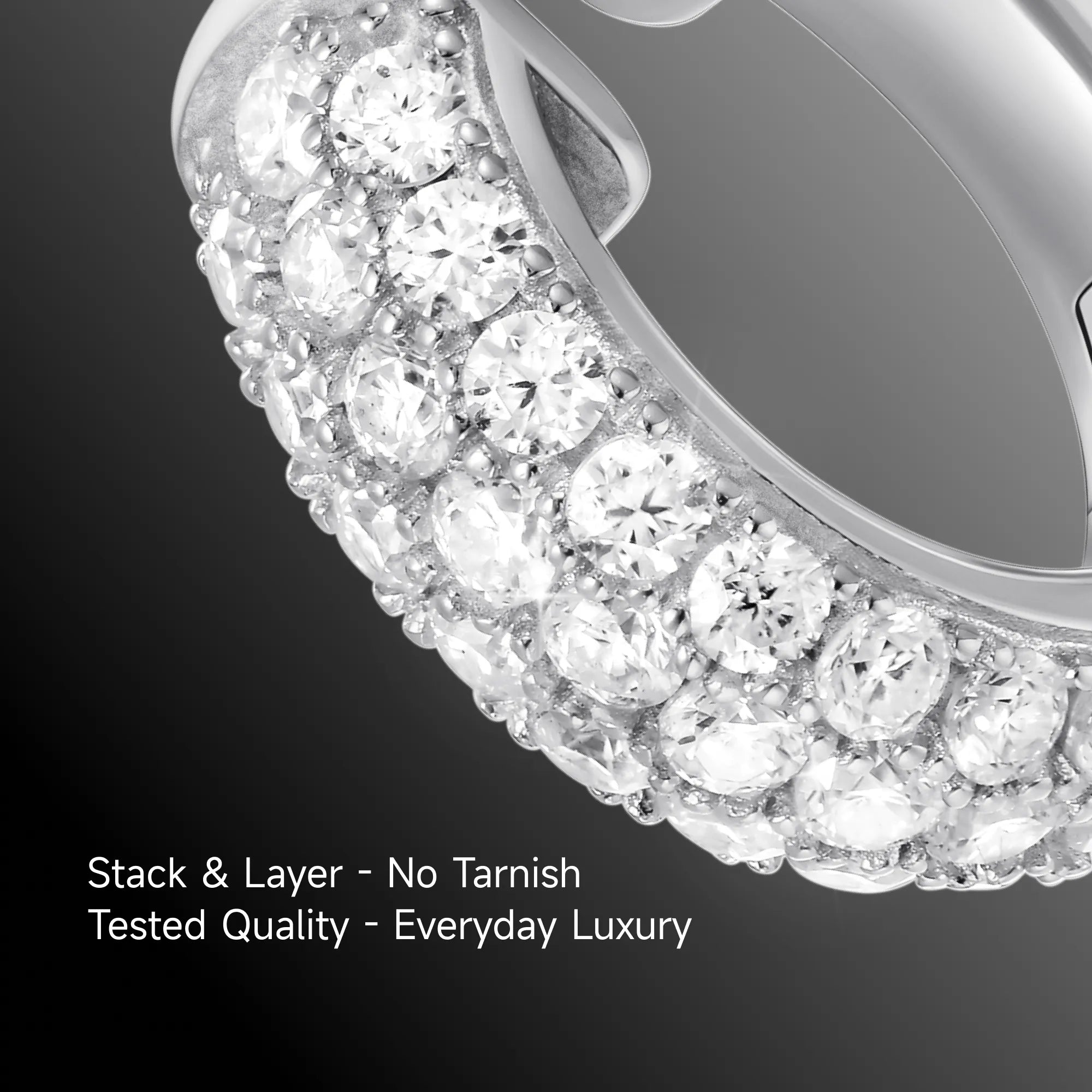 S925 Cluster Hoop Earring