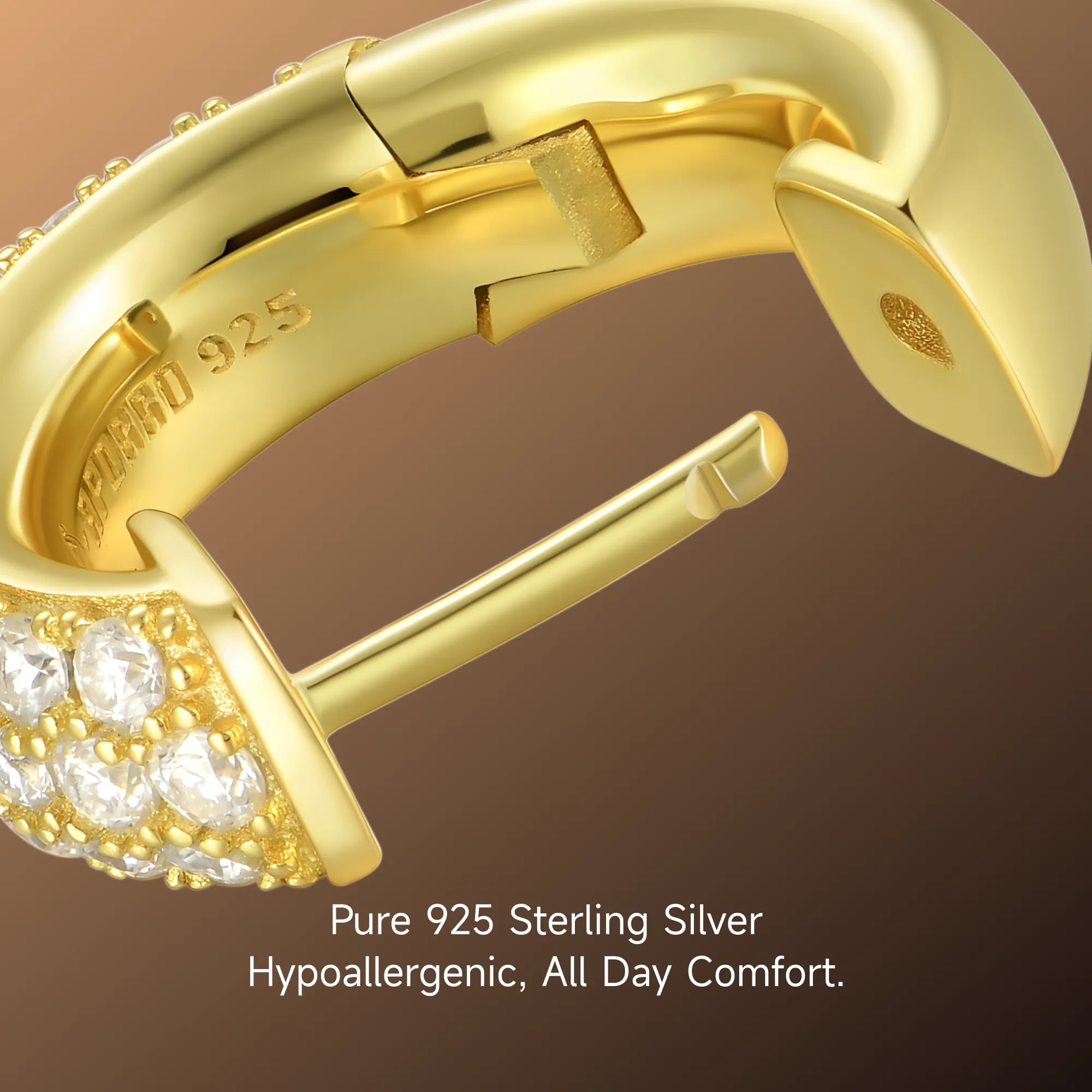 S925 Cluster Hoop Earring