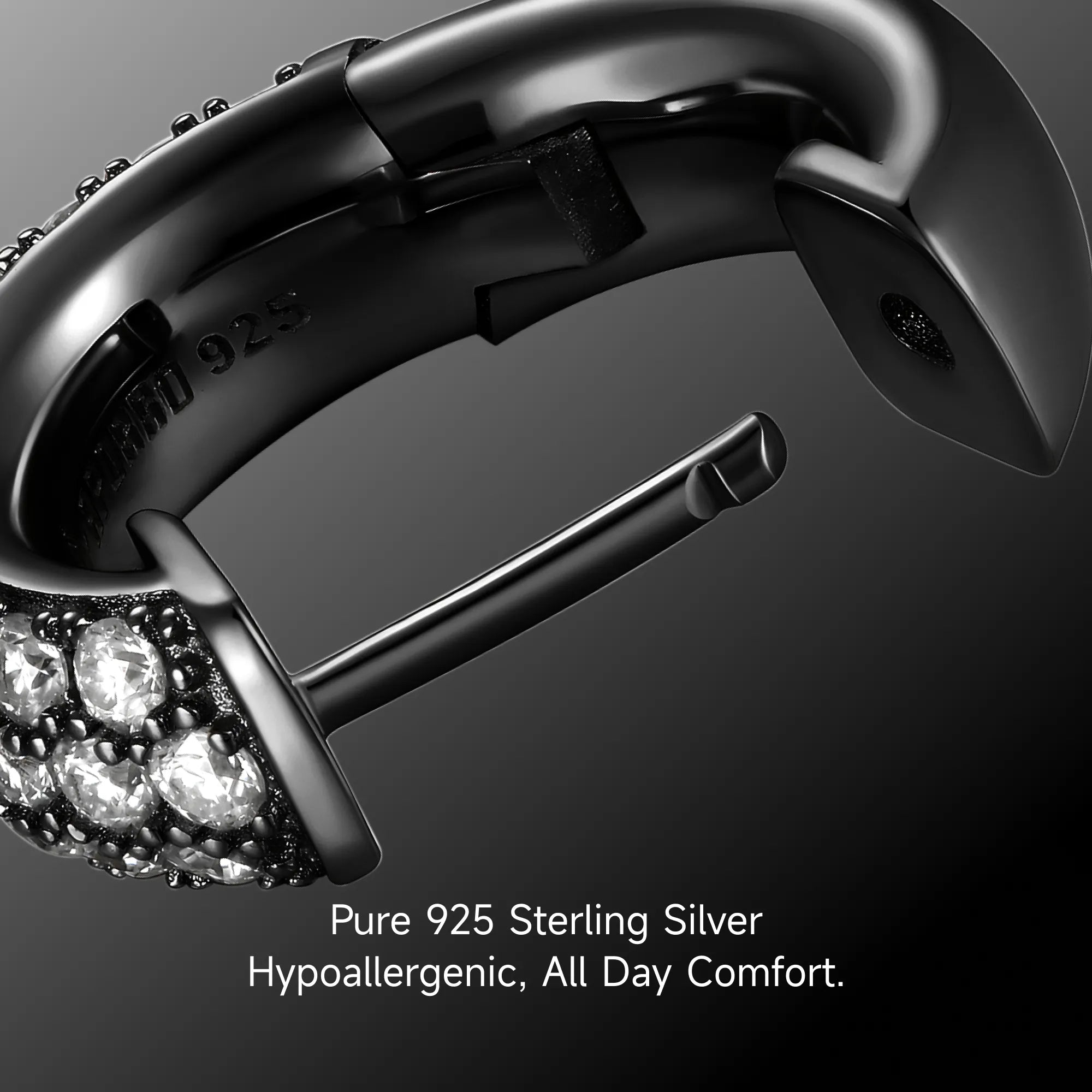 S925 Cluster Hoop Earring