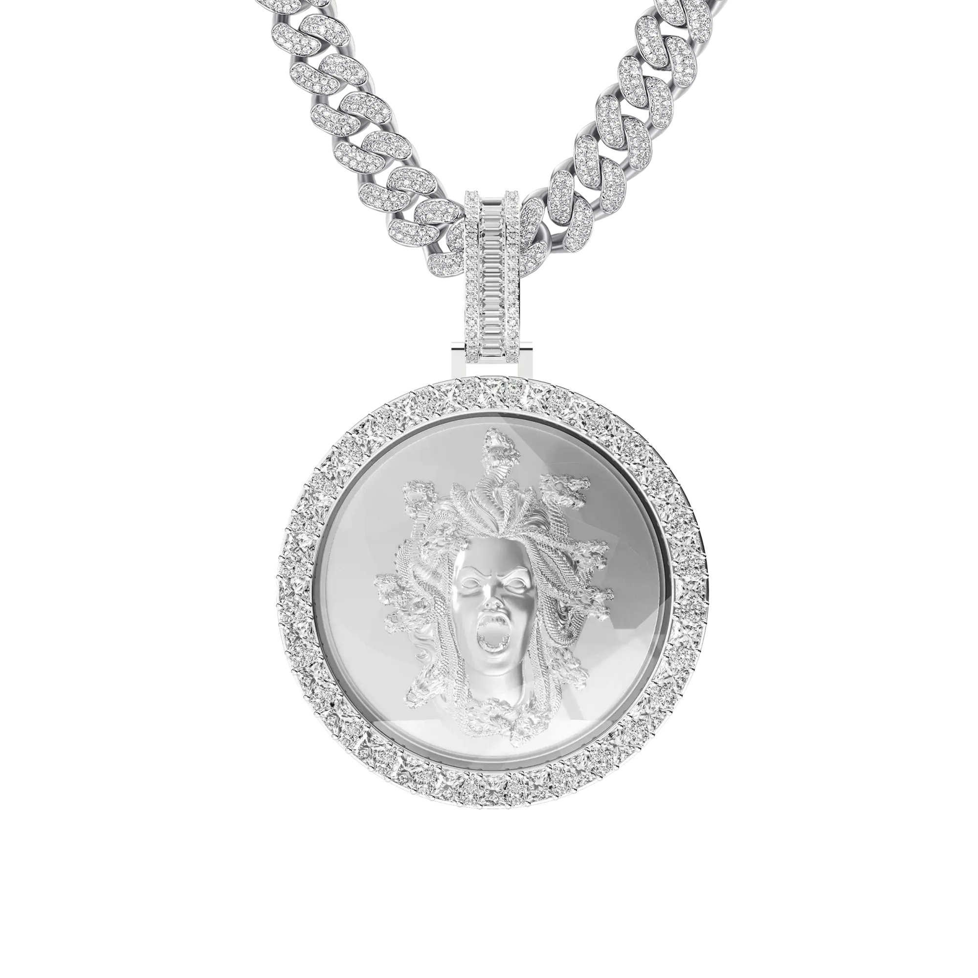 Inspired Silver Class Of 2016 Necklace – Circle Charm With Clear Rhinestones, 18-Inch Chain