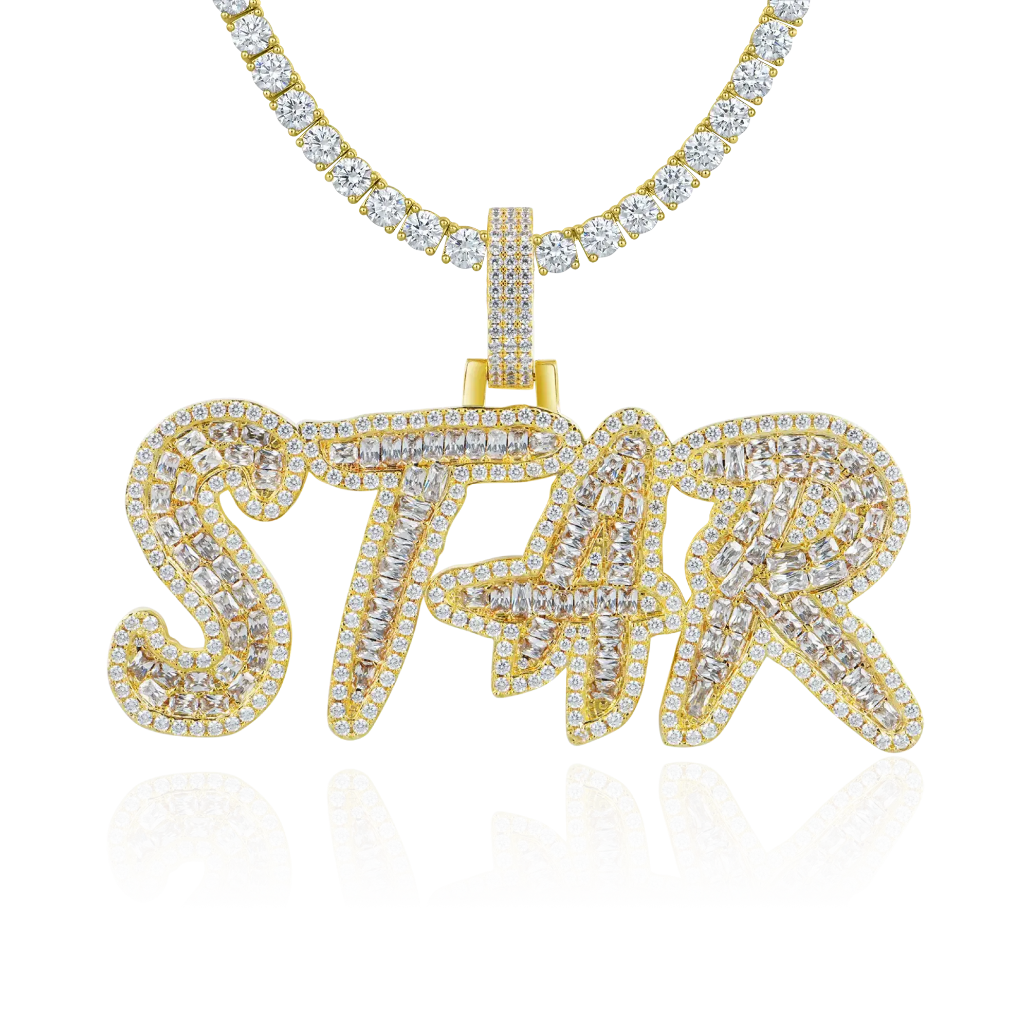 Custom Emerald Cut Coke Boys Font Pendant