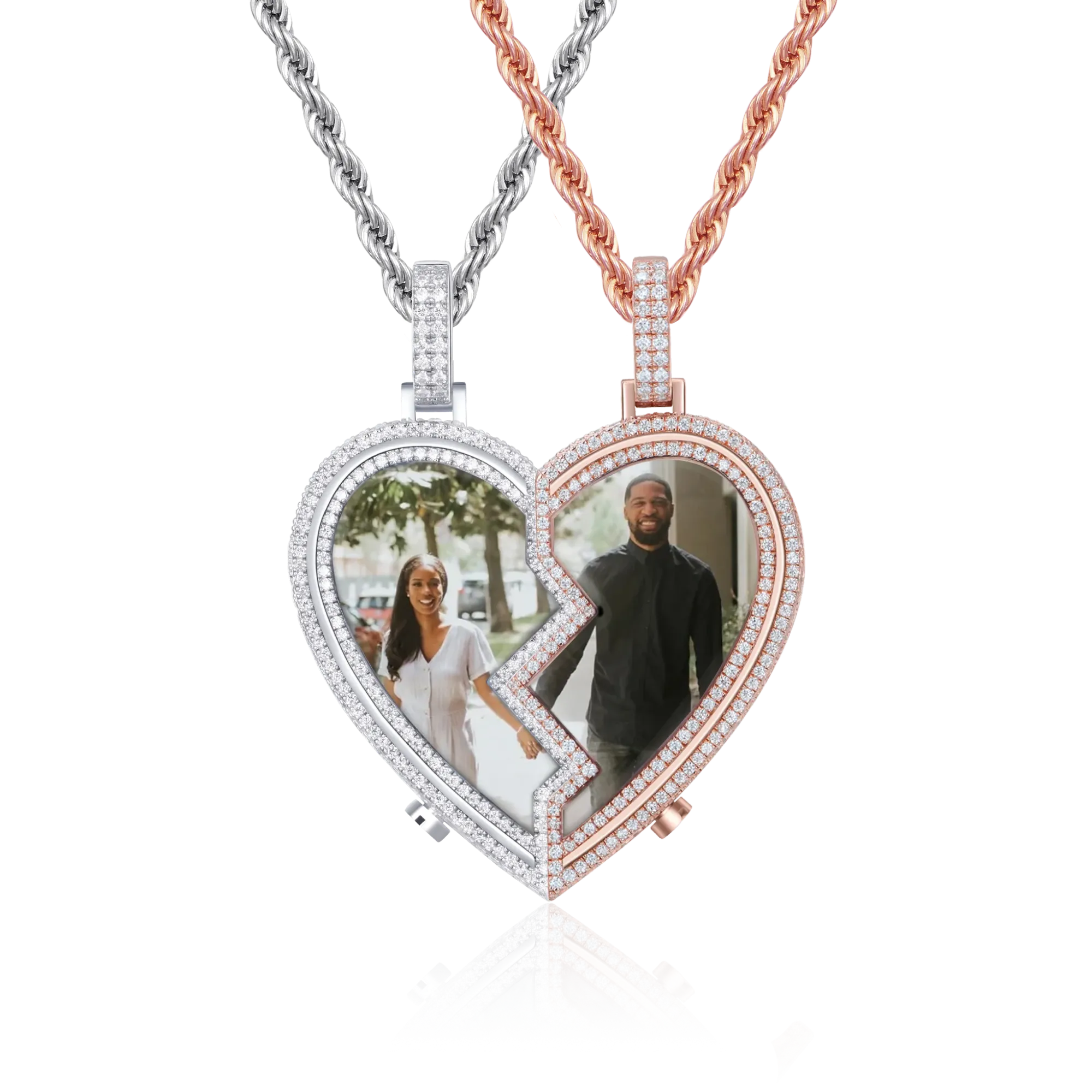 Custom Eternal Heart Frame Photo Pendant