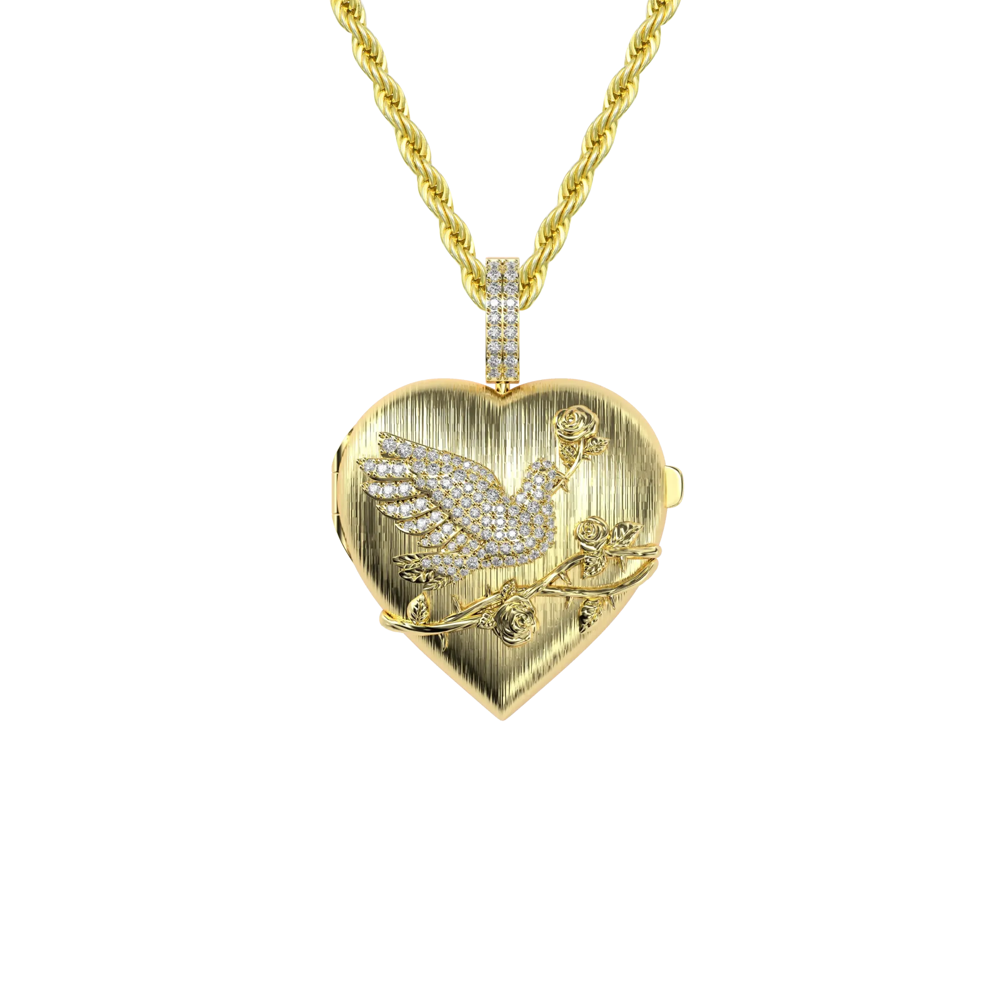Custom Flip Heart Shaped Pendant