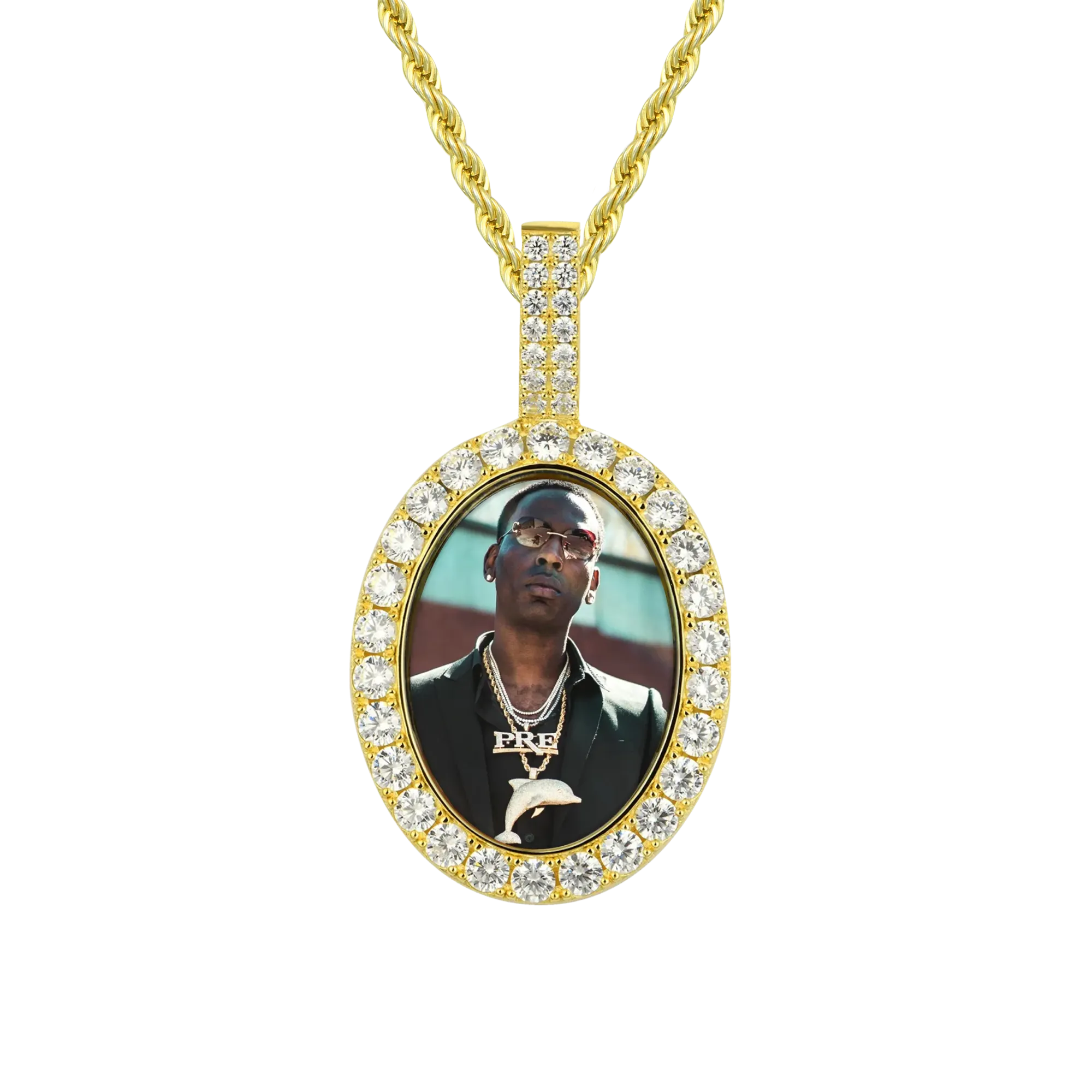 Custom Oval Photo Pendant