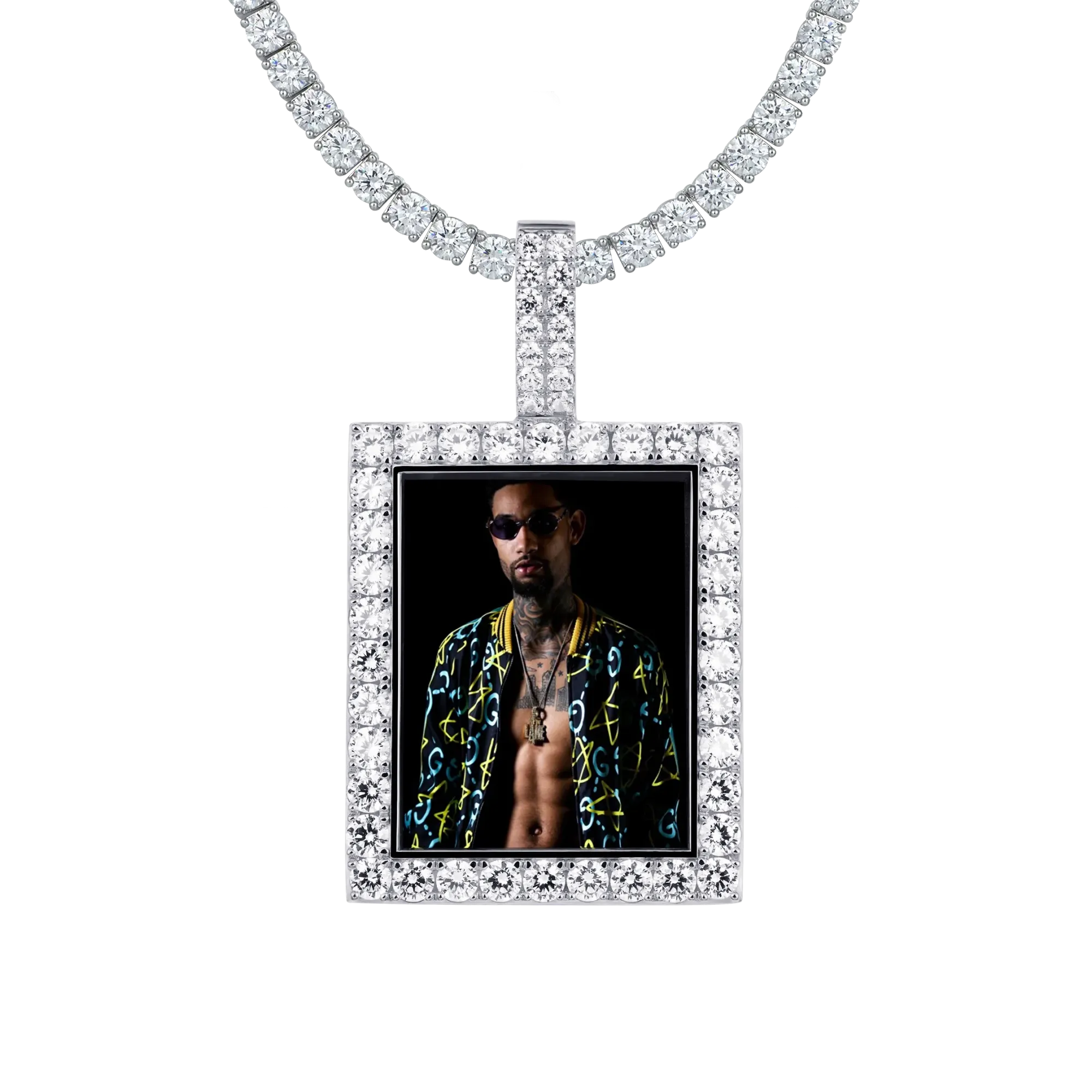 Custom Rectangular Photo Pendant