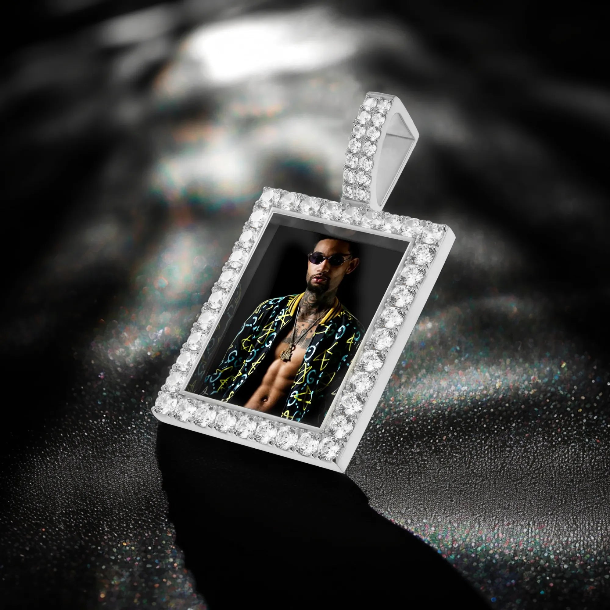 Custom Rectangular Photo Pendant