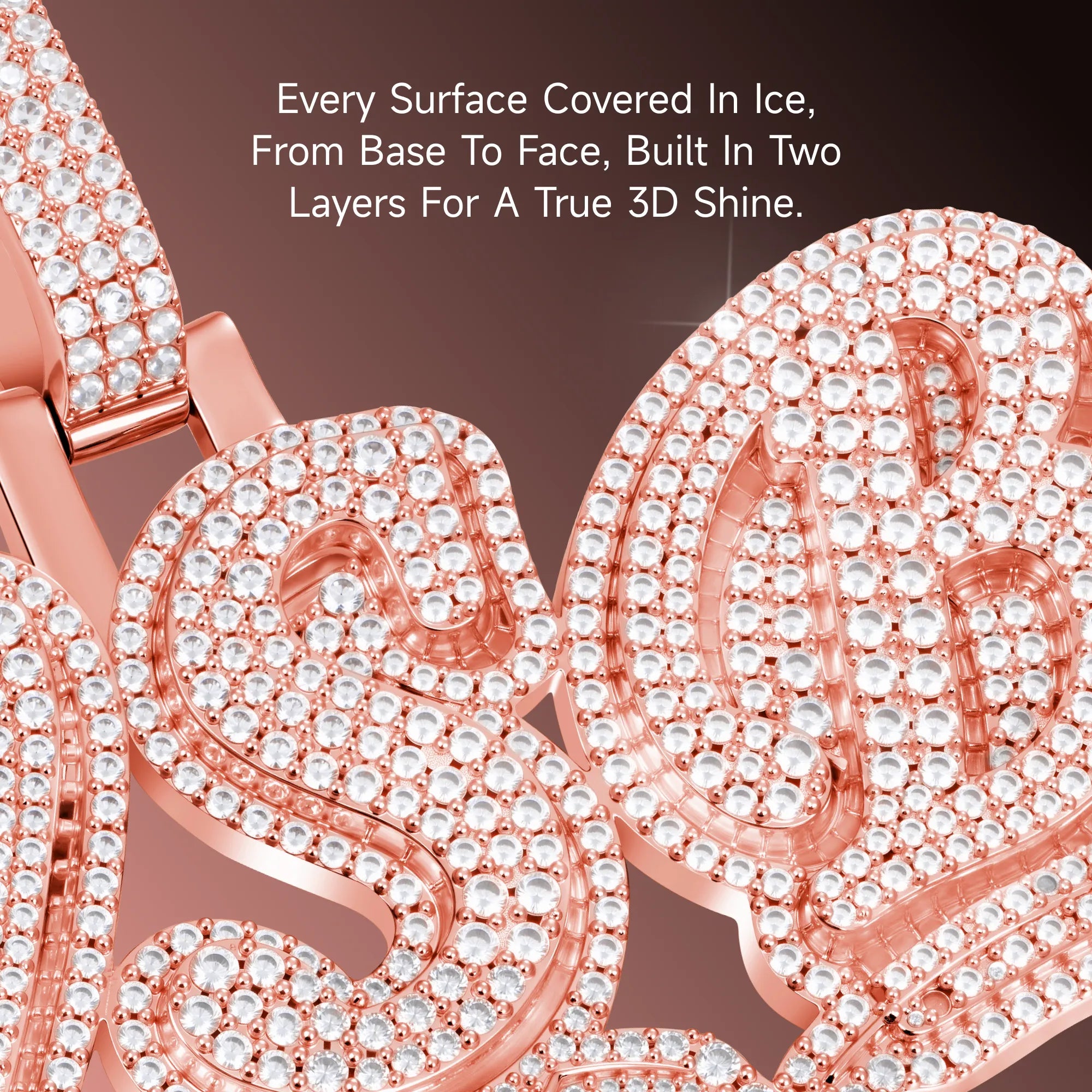 Custom Wheat Ears 3D Letter Pendant