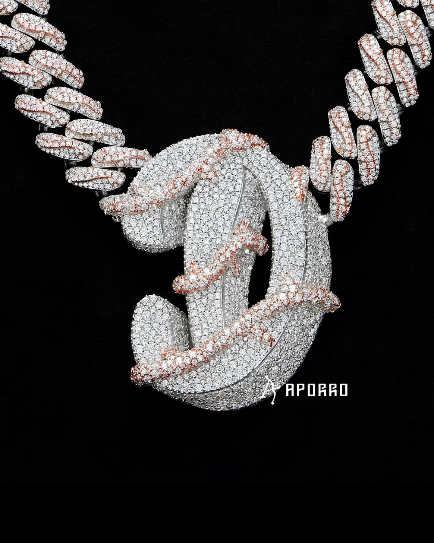 APORRO Premium Custom Letter D Necklace