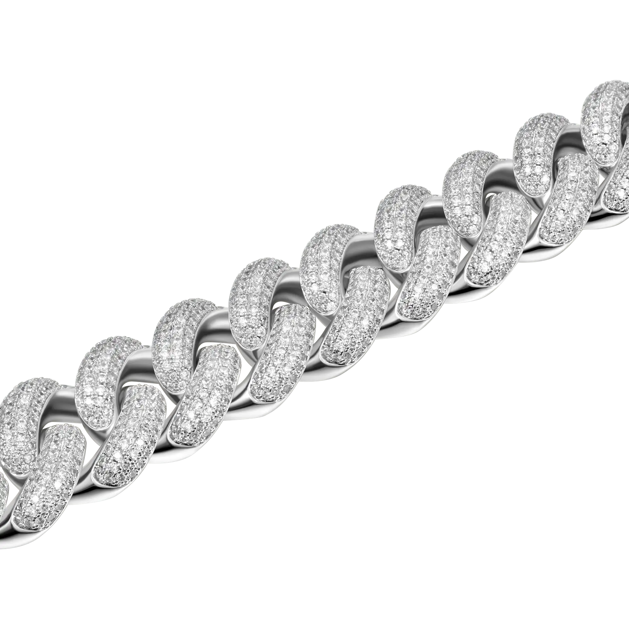 Custom 19mm 4-Row Gems Iced Cuban Link Chain