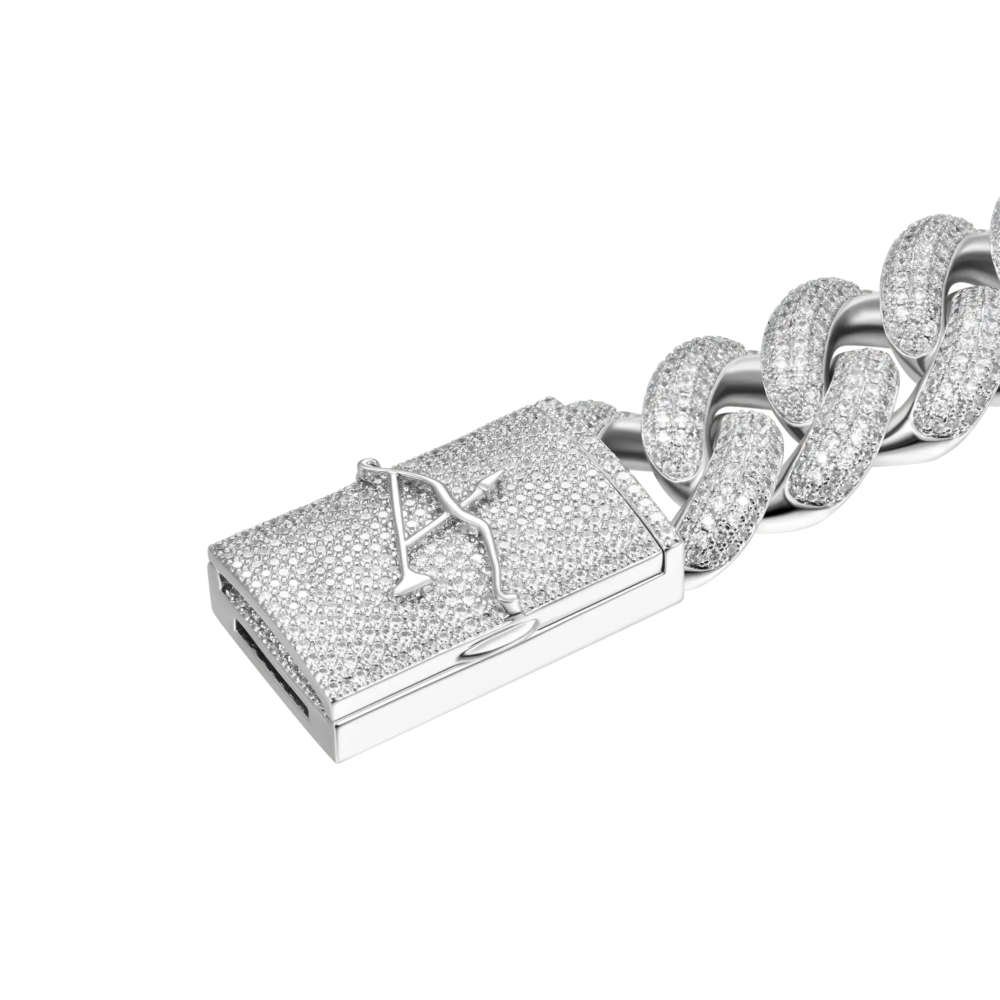 Custom 19mm 4-Row Gems Iced Cuban Link Chain