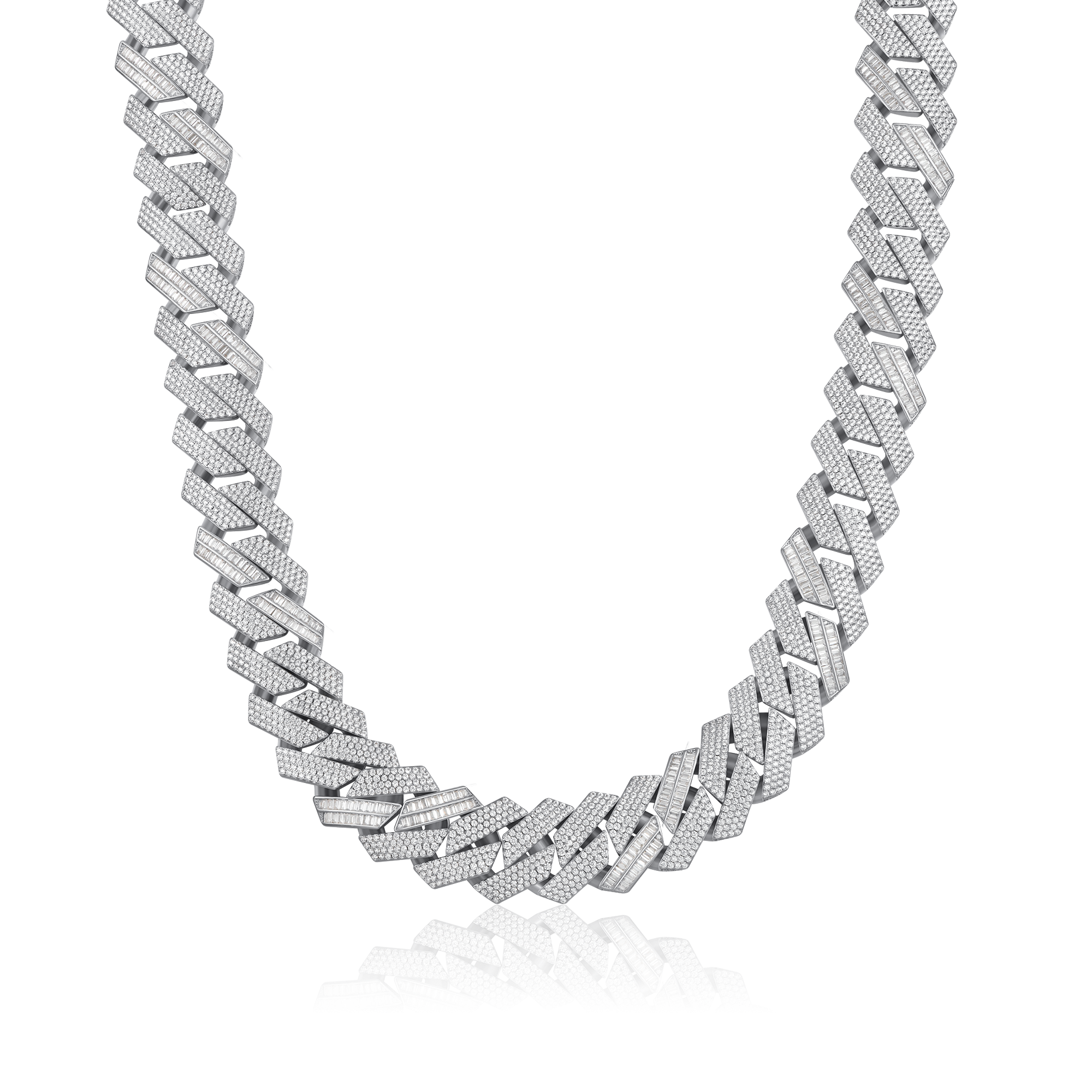 Custom Rollercoaster Buckle Prong Cuban Chain - 25mm