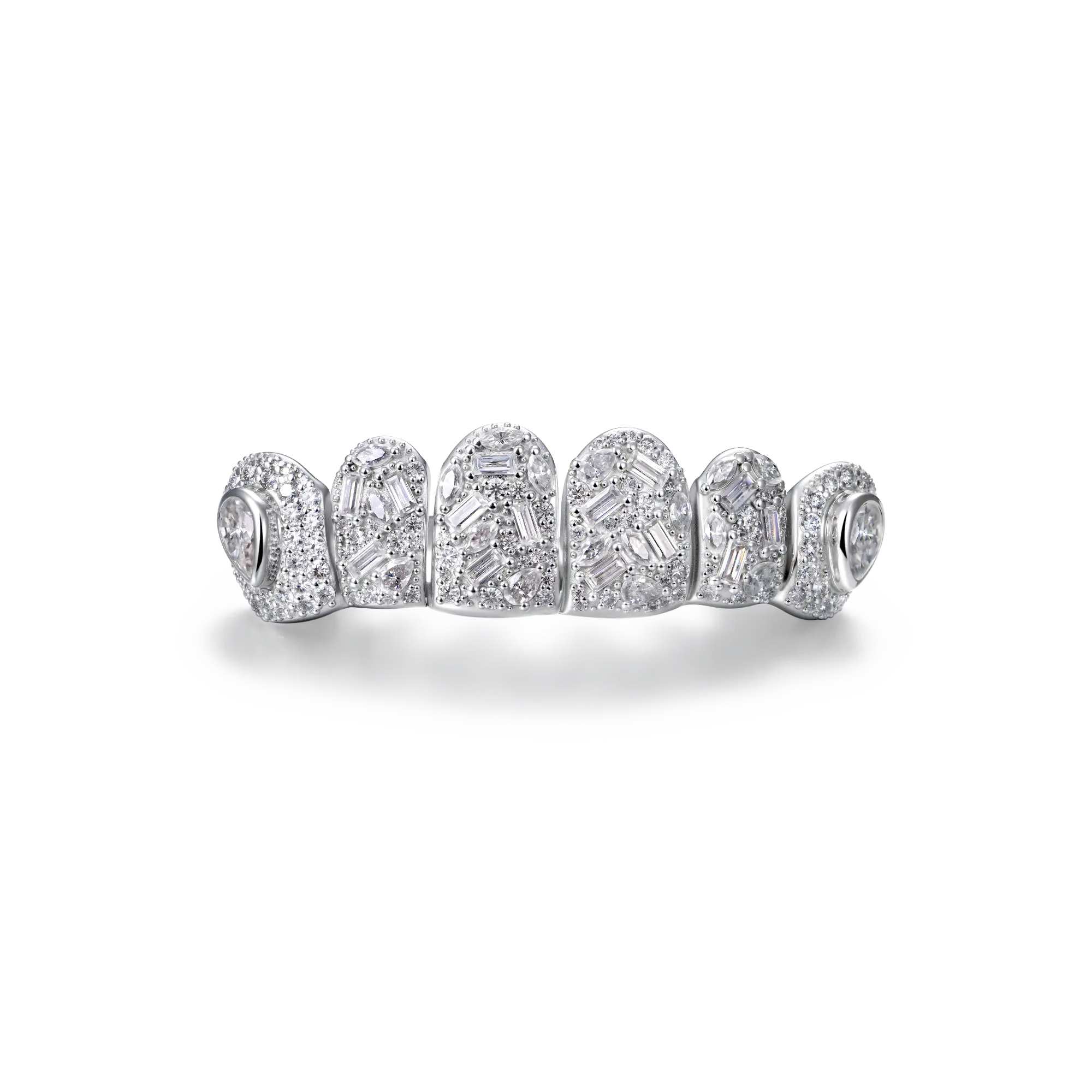 Custom-Cut Mixed-Stone Grillz