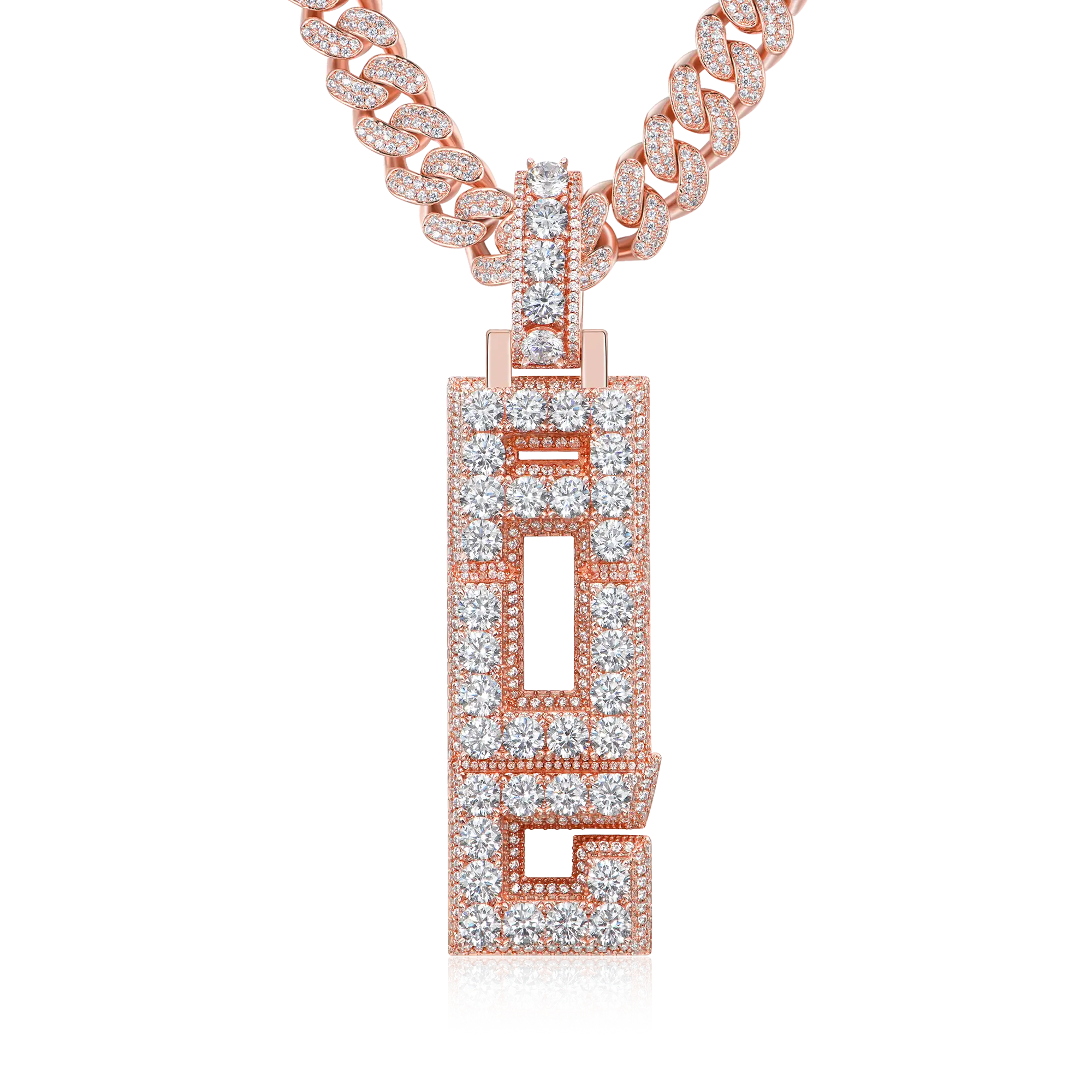 Custom Radiant Layers Vertical Letter Pendant