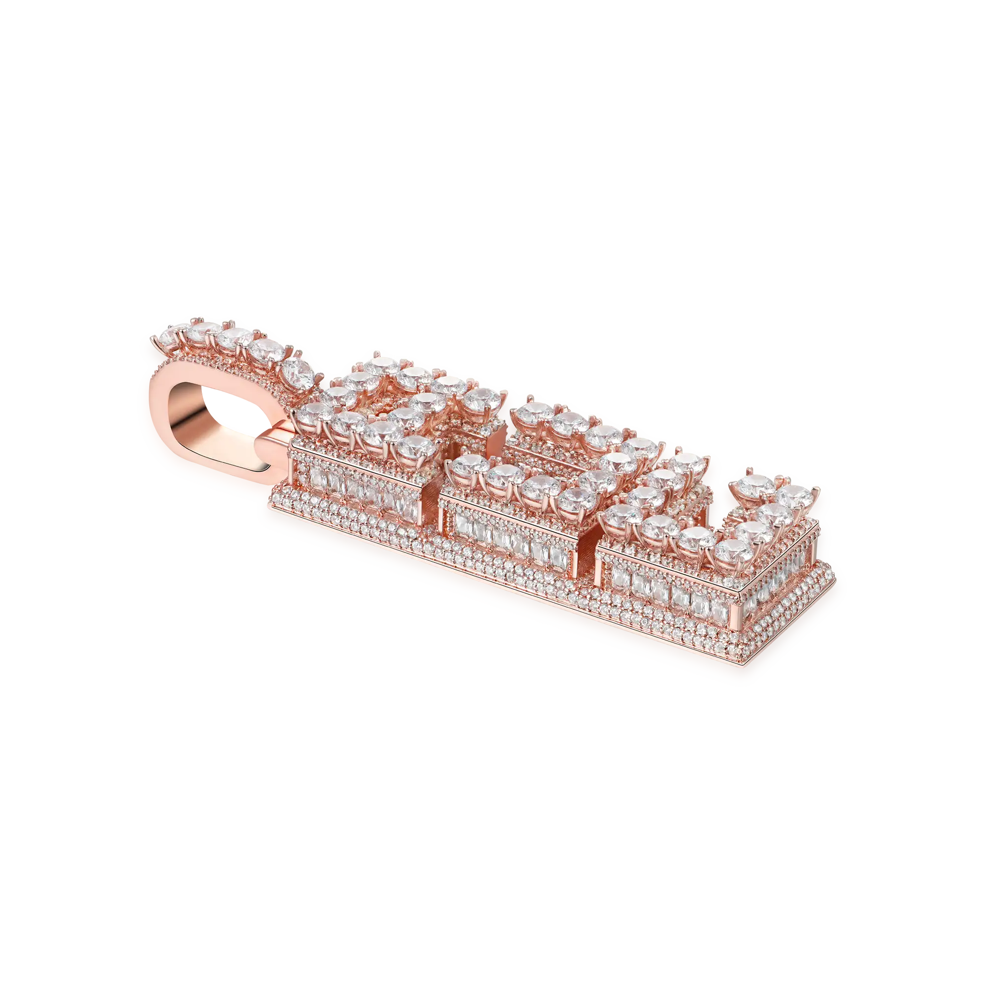 Custom Radiant Layers Vertical Letter Pendant