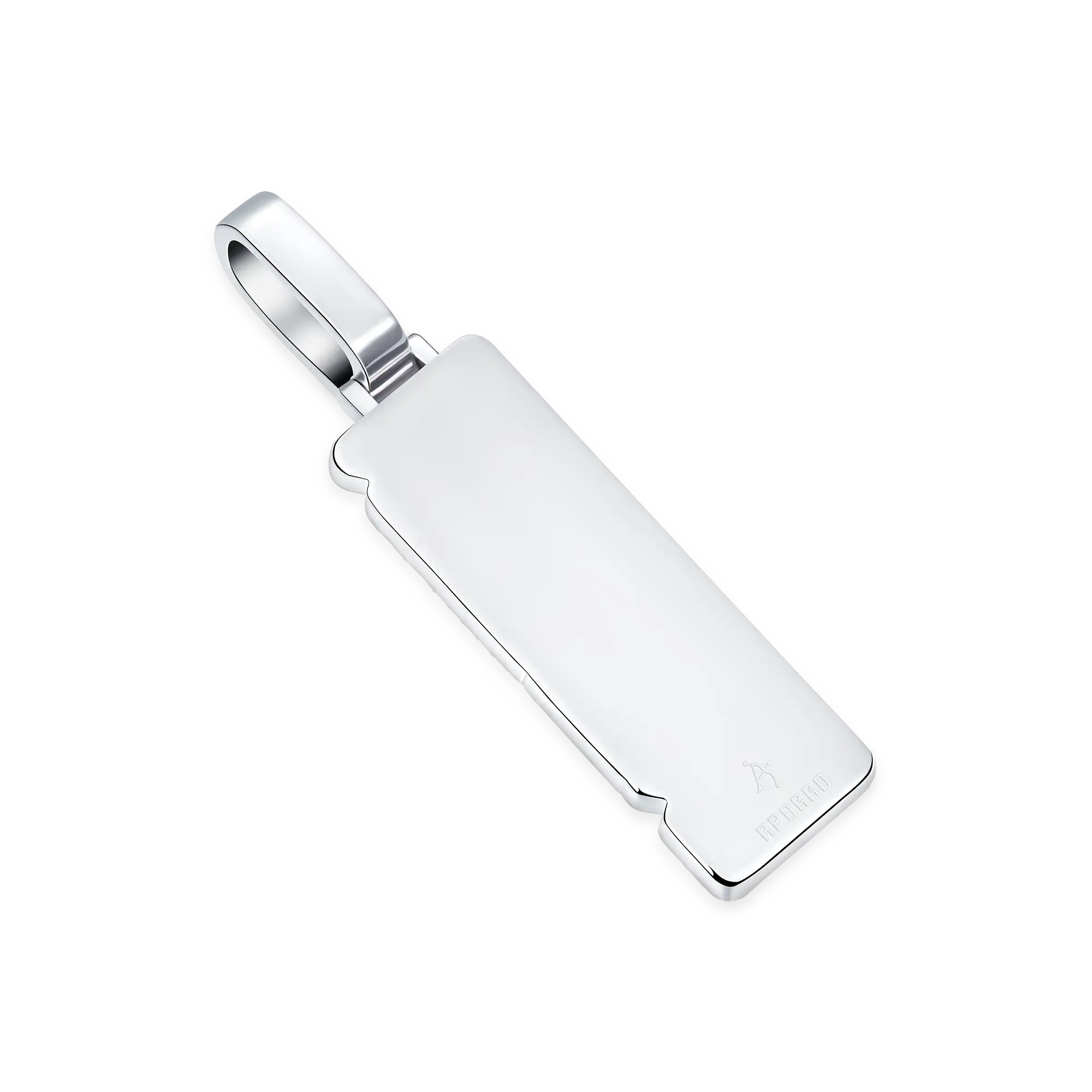 Custom Iced Mix-cut Vertical Pendant - Width - 17mm