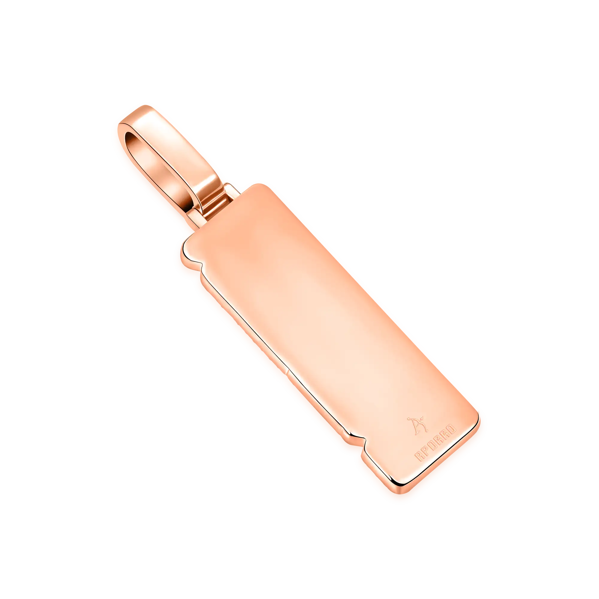 Custom Iced Mix-cut Vertical Pendant - Width - 17mm