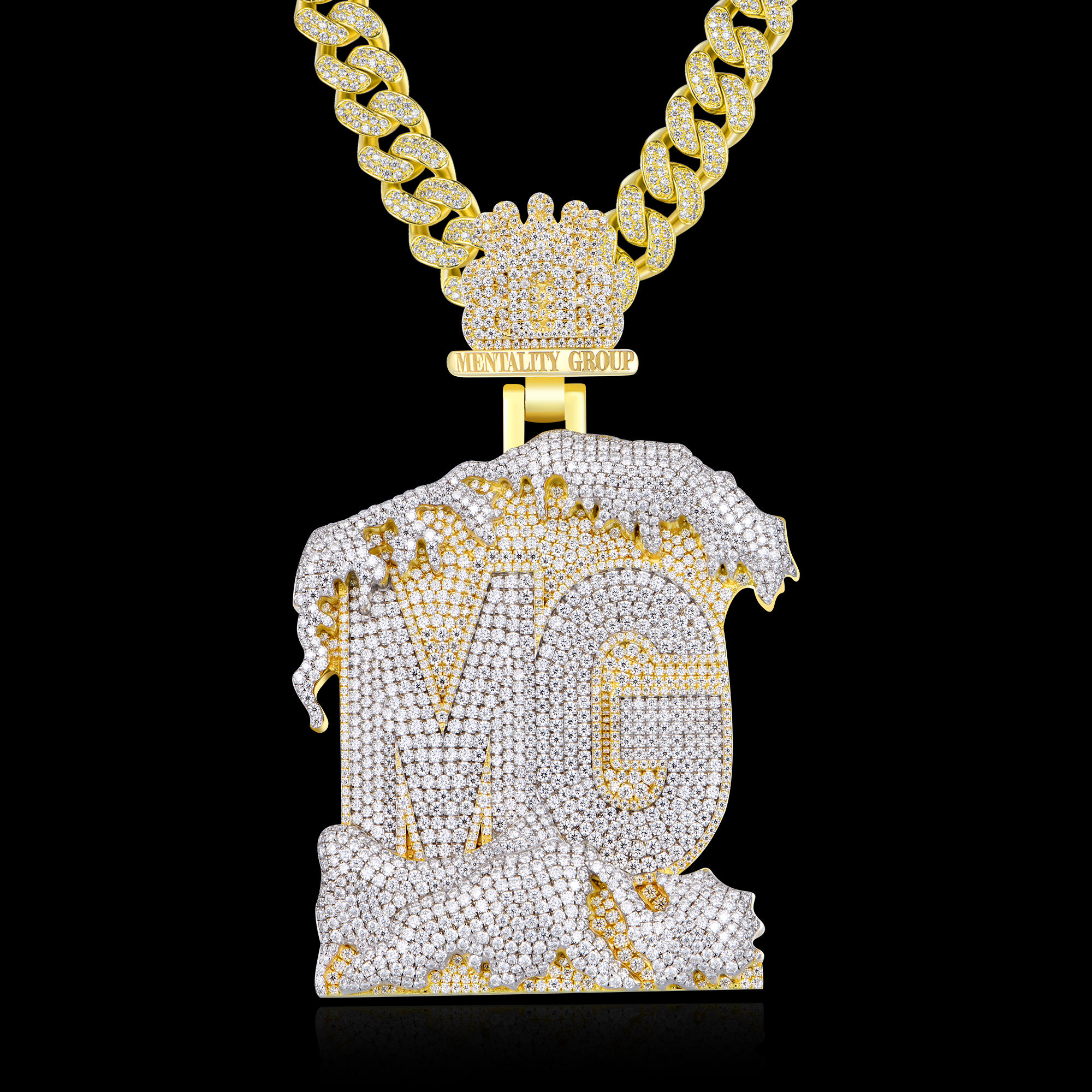 APORRO Premium Custom Two Rows Letters Pendant