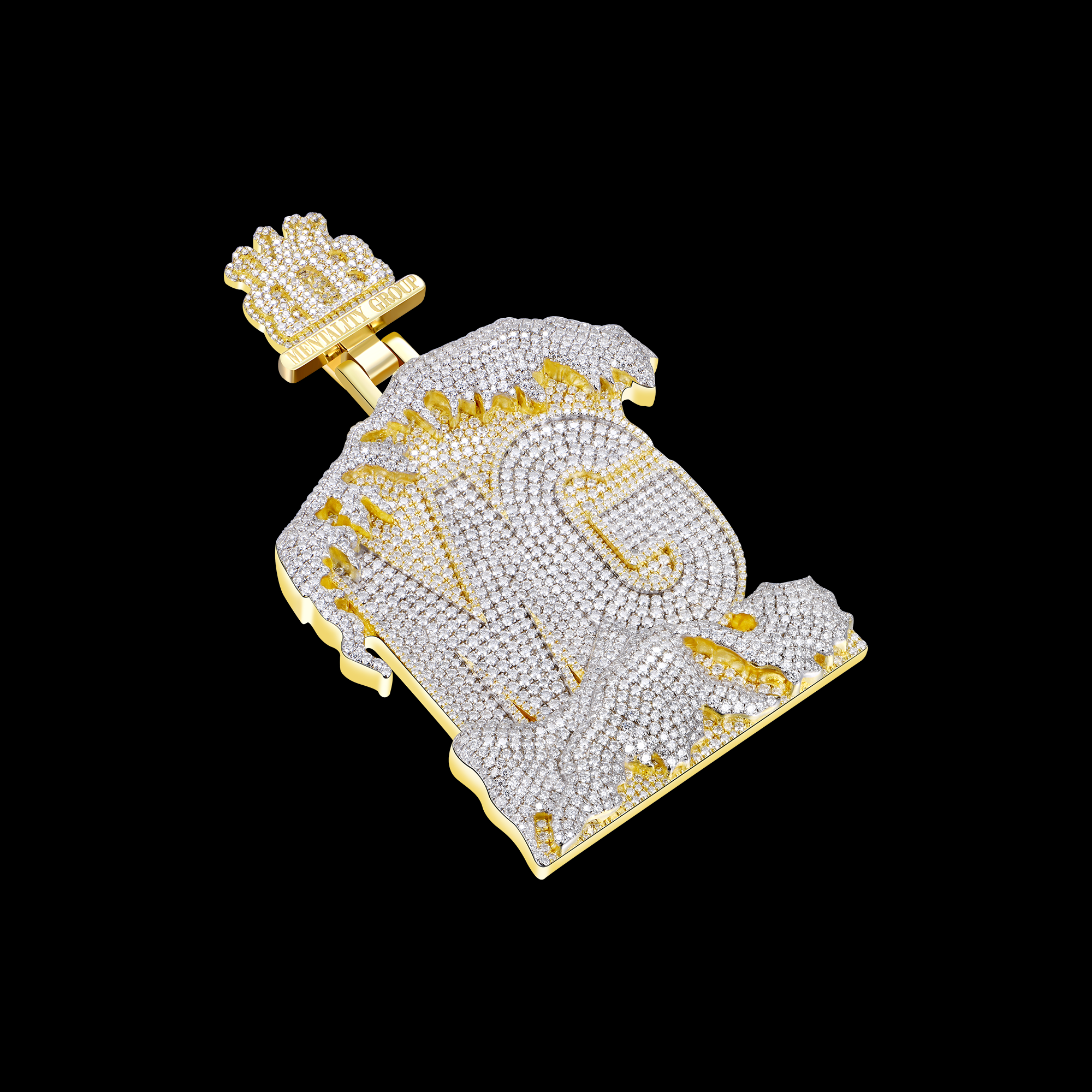 APORRO Premium Custom Two Rows Letters Pendant
