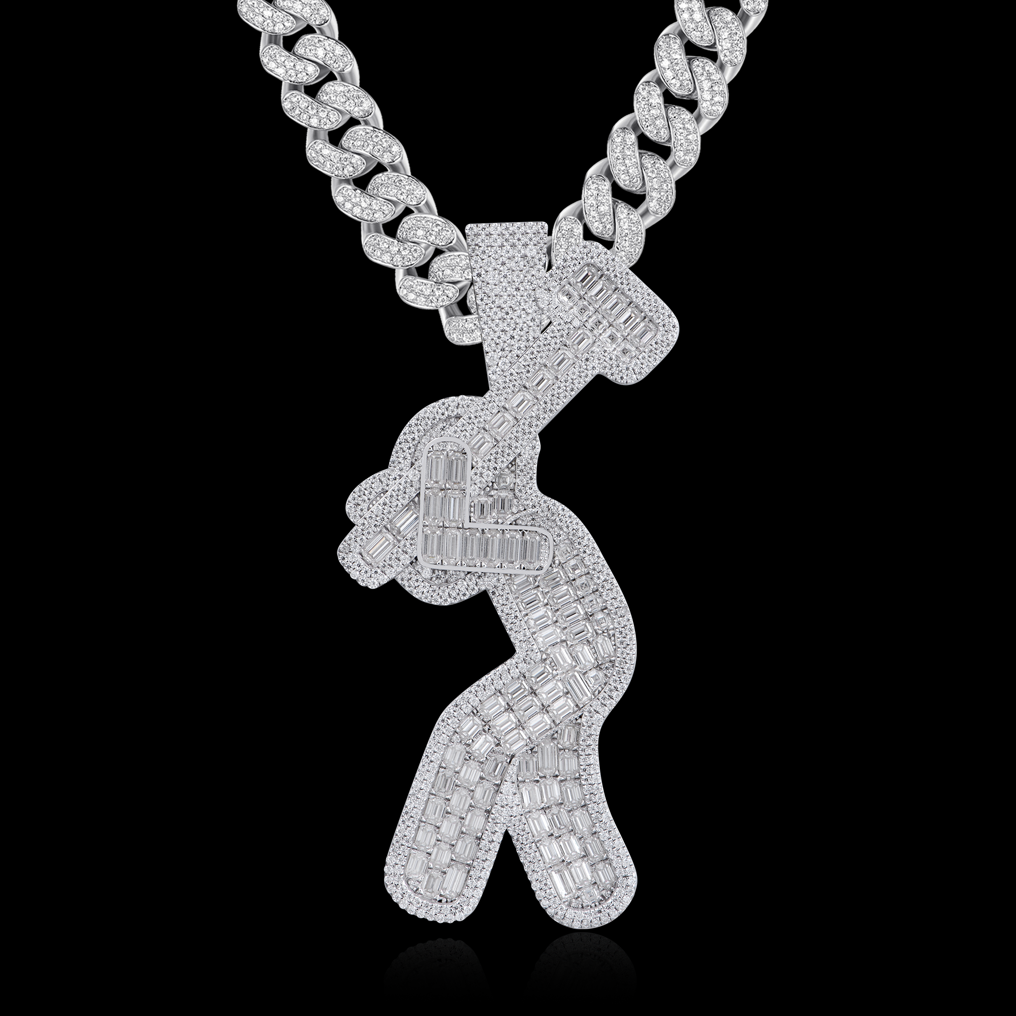APORRO Premium Custom Iced Concrete Boy Pendant