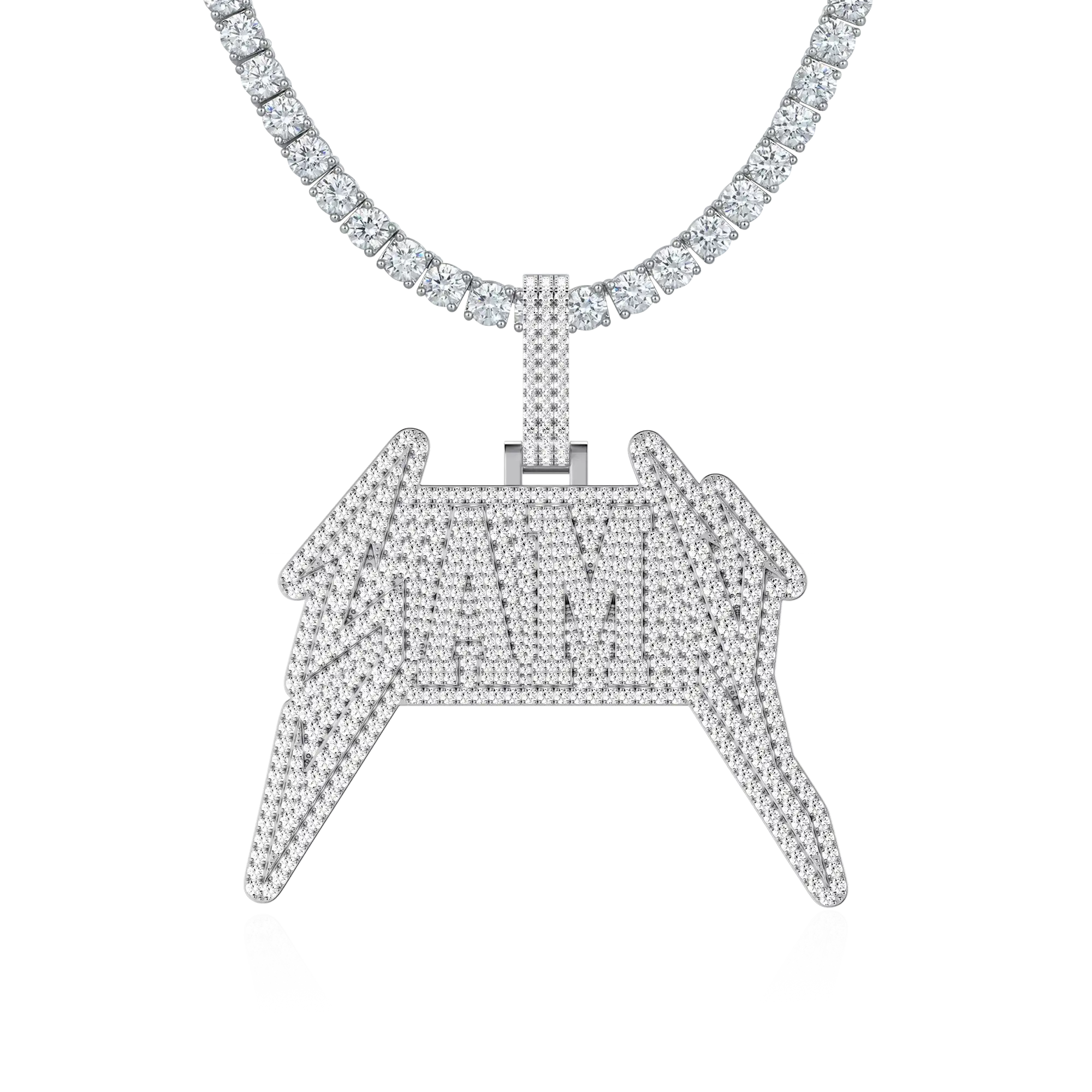 Custom Lightning Font Pendant