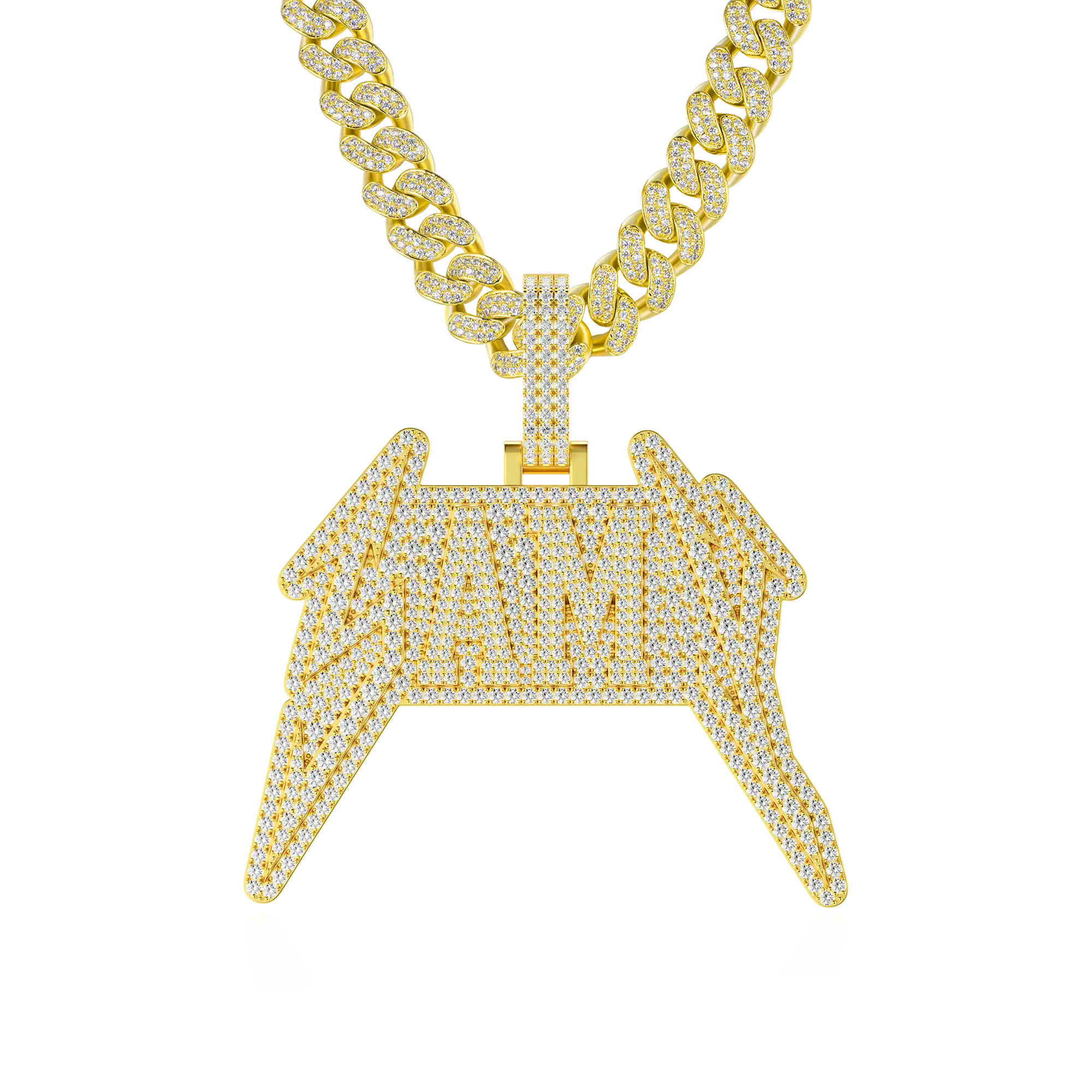 Custom Lightning Font Pendant