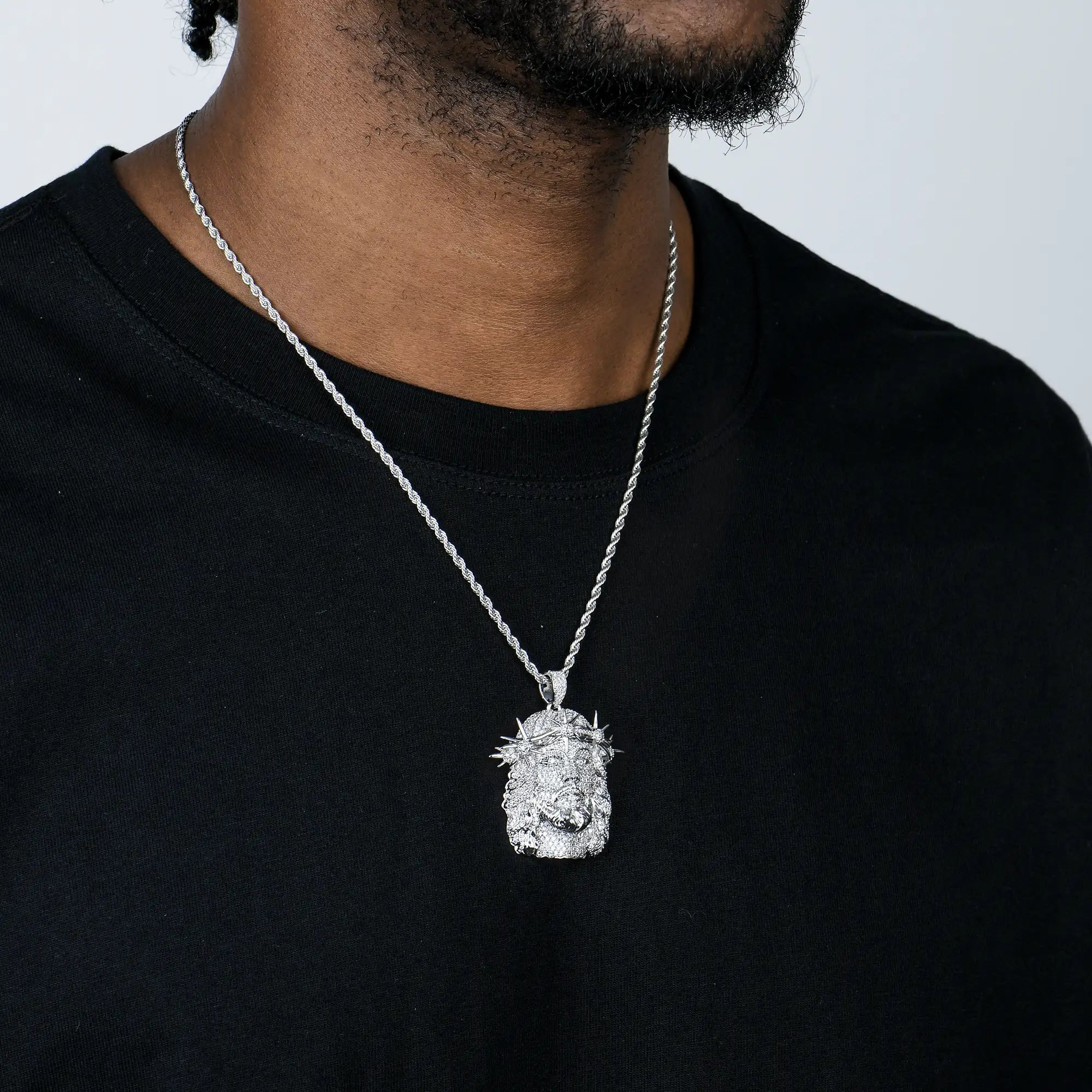 Jesus Piece Iced Pendant - 38mm