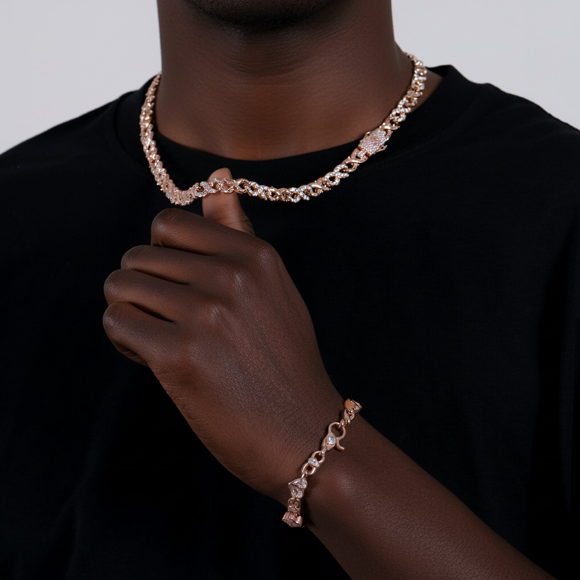 Hard & Heart Chain & Bracelet Layer Set