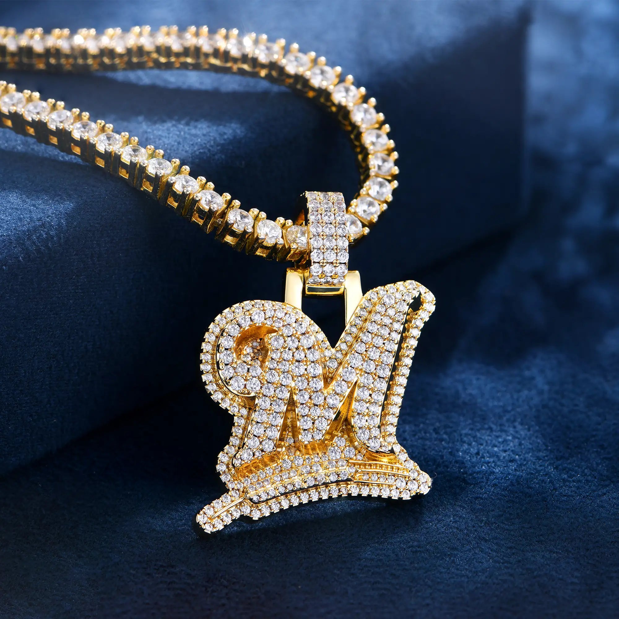 Custom Wheat Ears 3D Letter Pendant