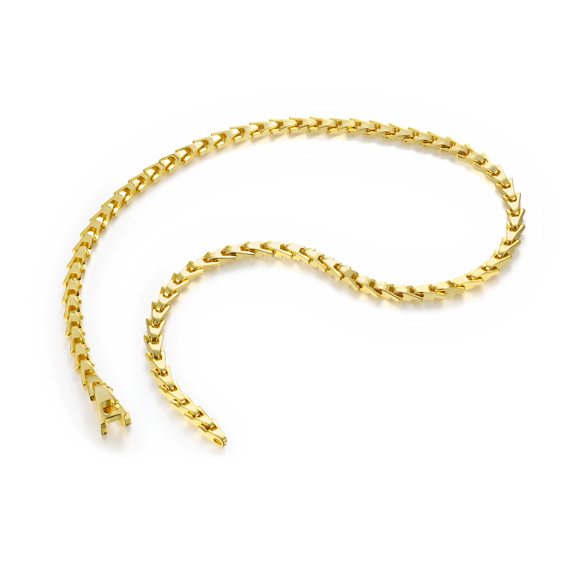 Aporro A® Plain Gold Adjustable Snake Necklace - 8mm