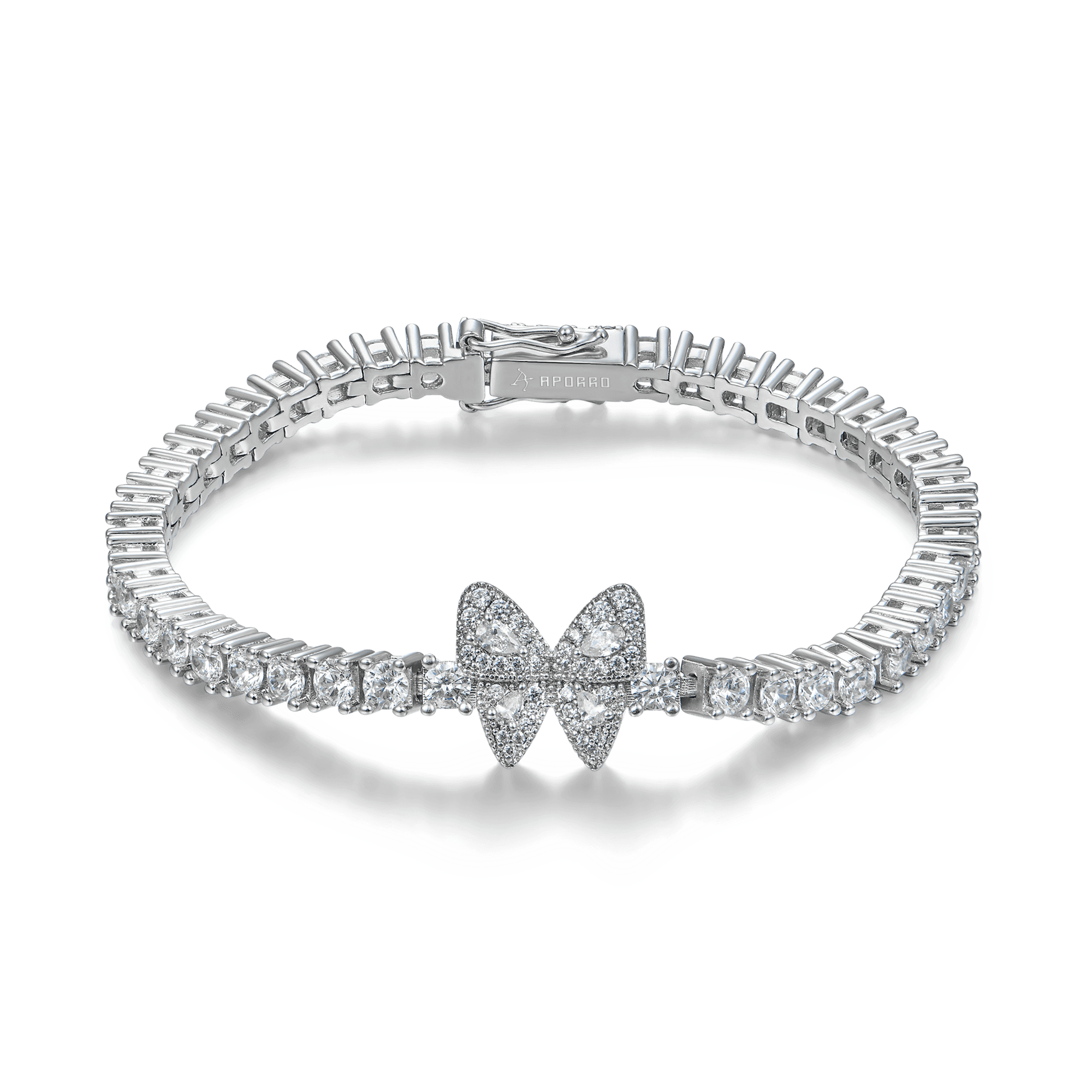 3mm Vivid Diamond Butterfly Tennis Bracelet Jewelry For Women