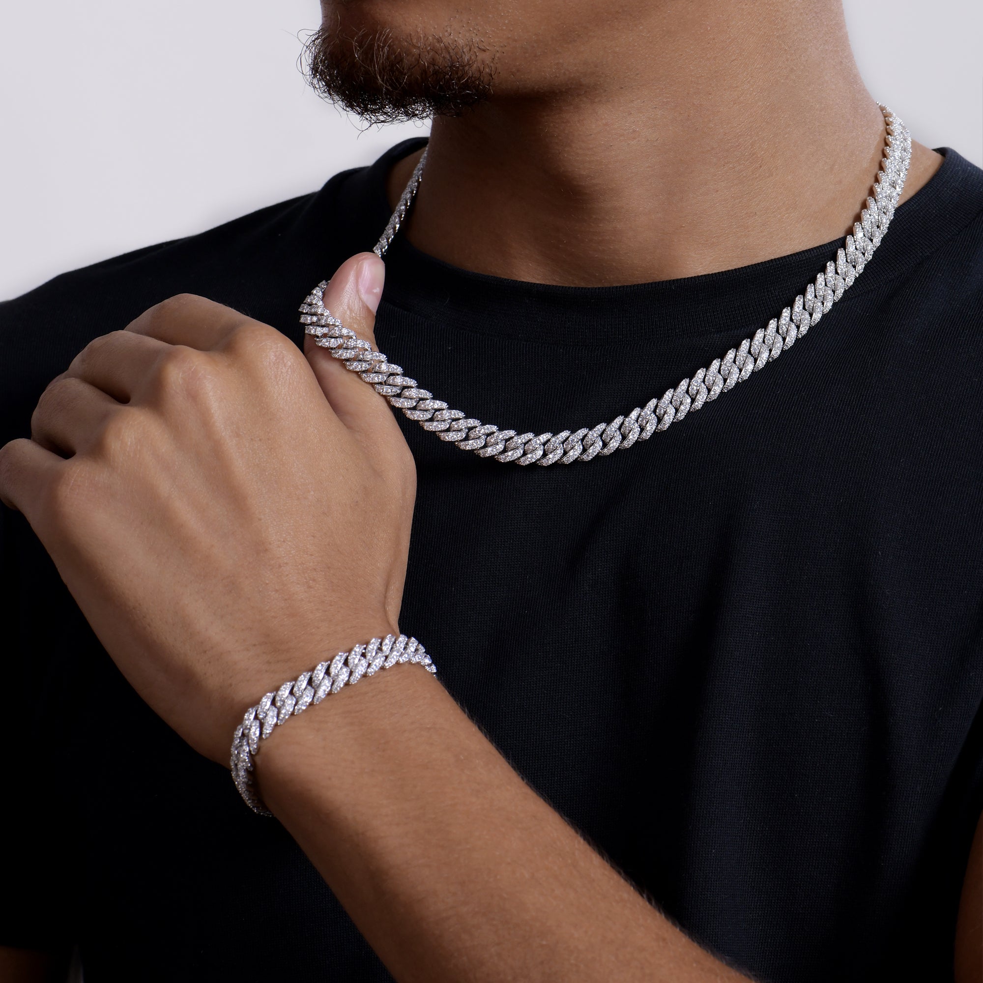Micro Round Cut Cuban Link Chain - 8mm