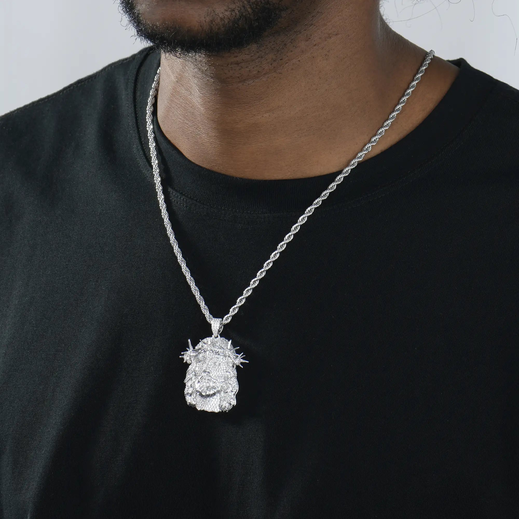 Jesus Piece Fully Iced Pendant