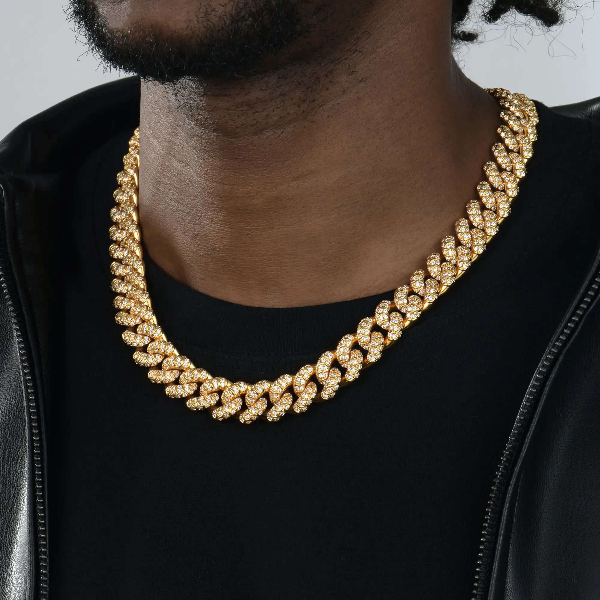 WONG Dragon Box Clasp Cuban Chain - 15mm