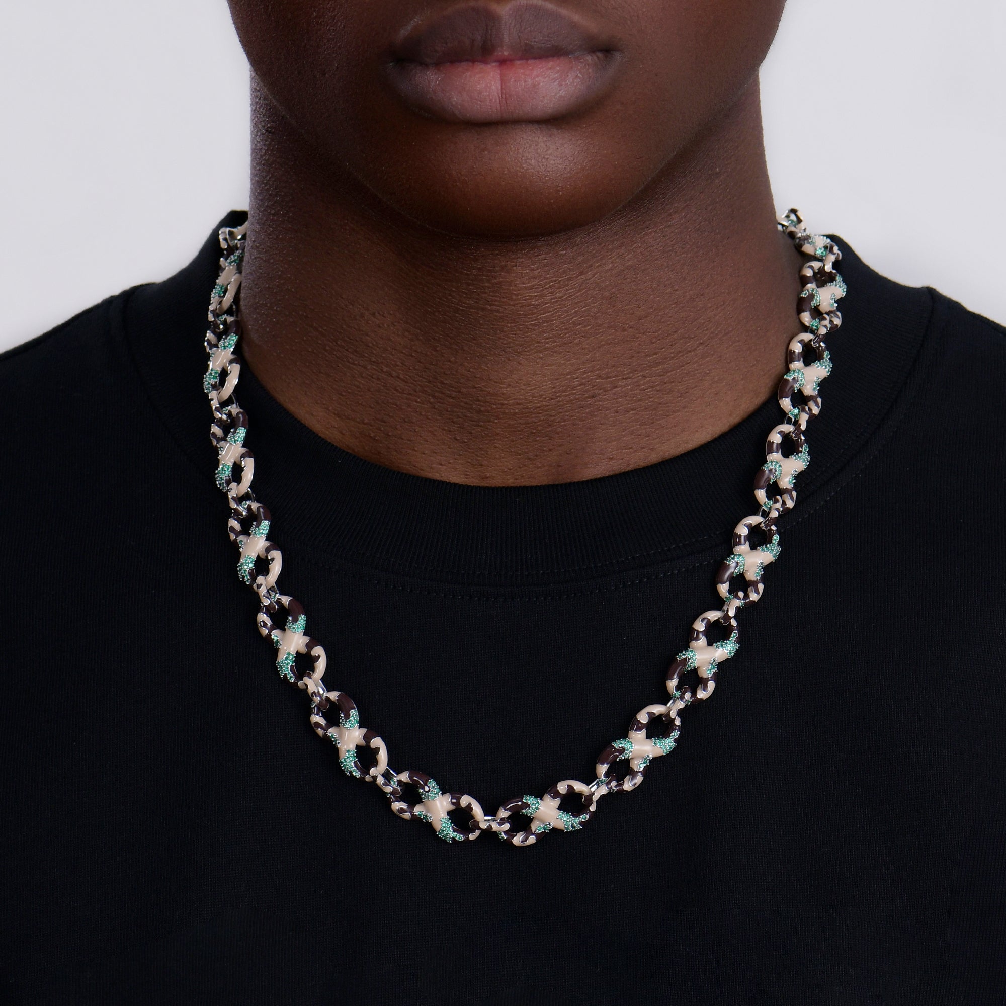 Infinity OG Camo Enamel Link Necklace & Wallet Chain