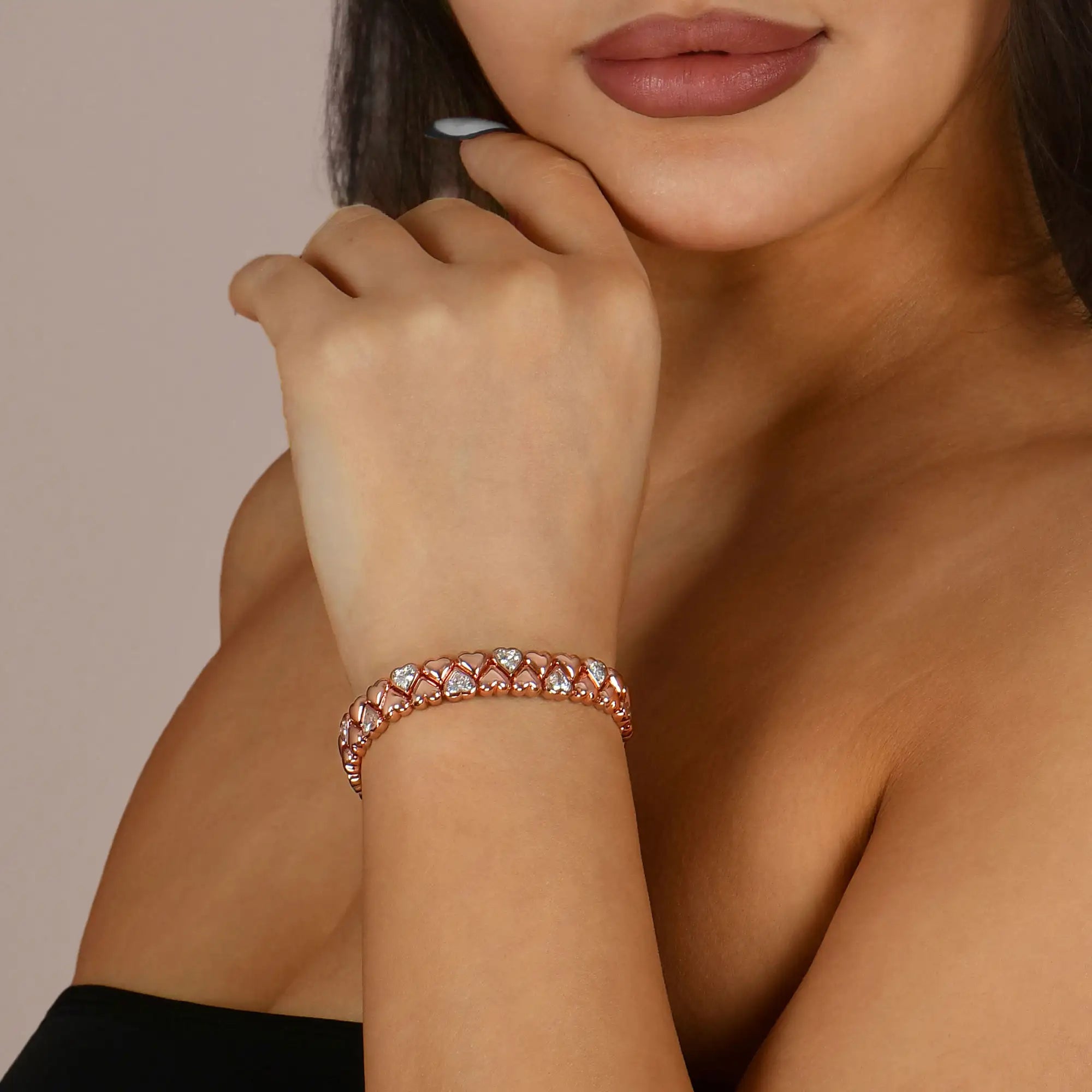 Women's Twinkle Heart Bracelet - 9mm