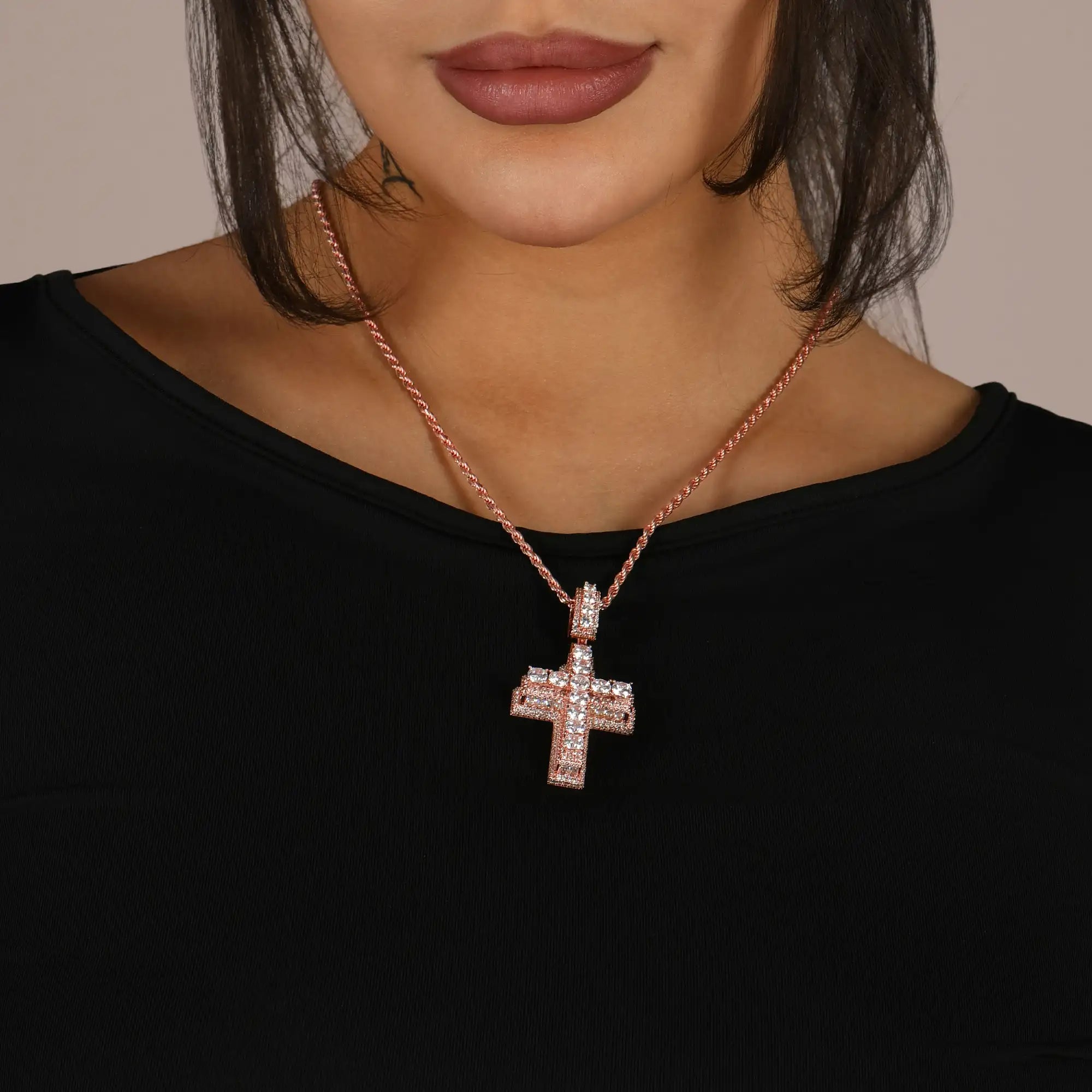 Women's Brilliance Layered Cross Pendant