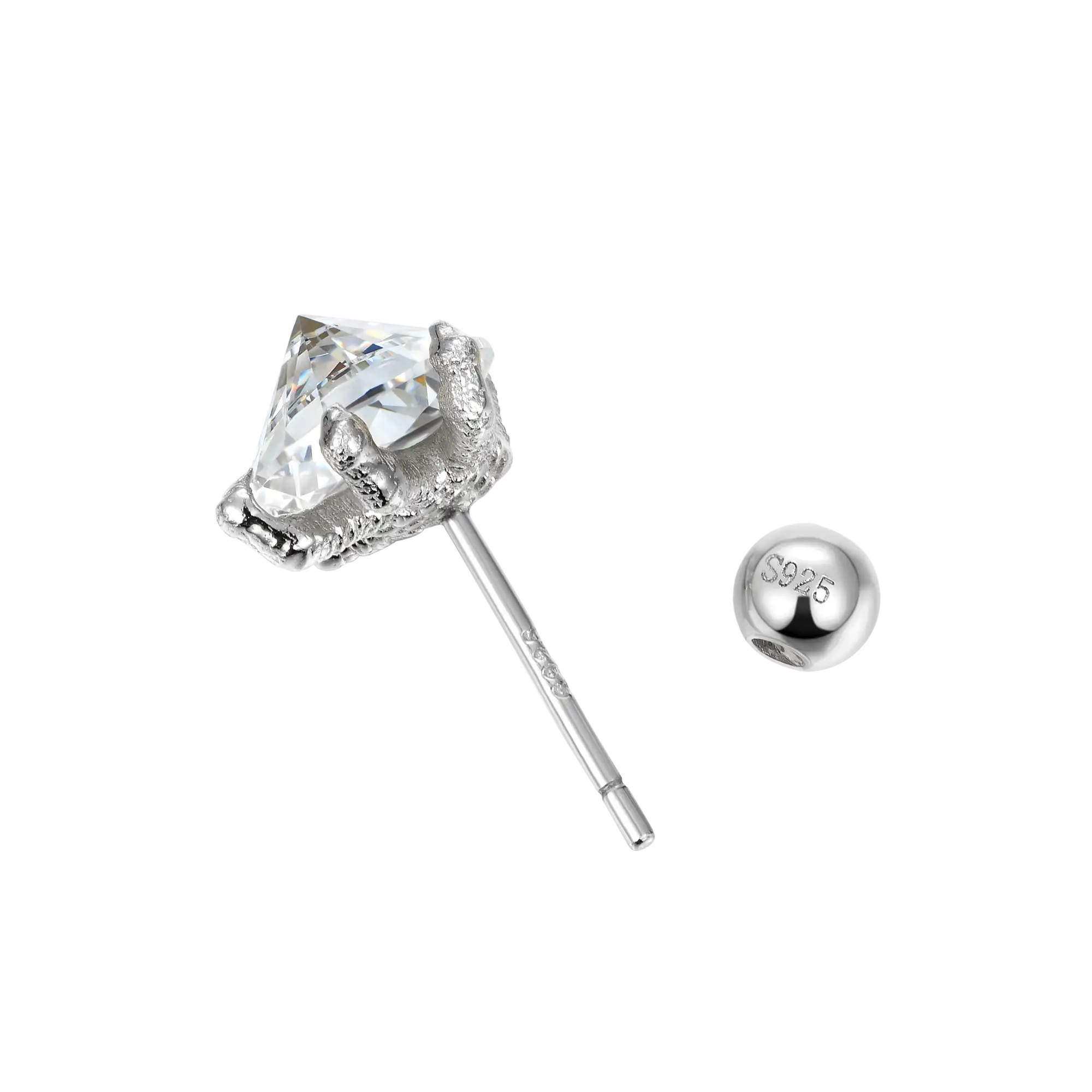 S925 WONG Dragon Claw Earrings - Pair