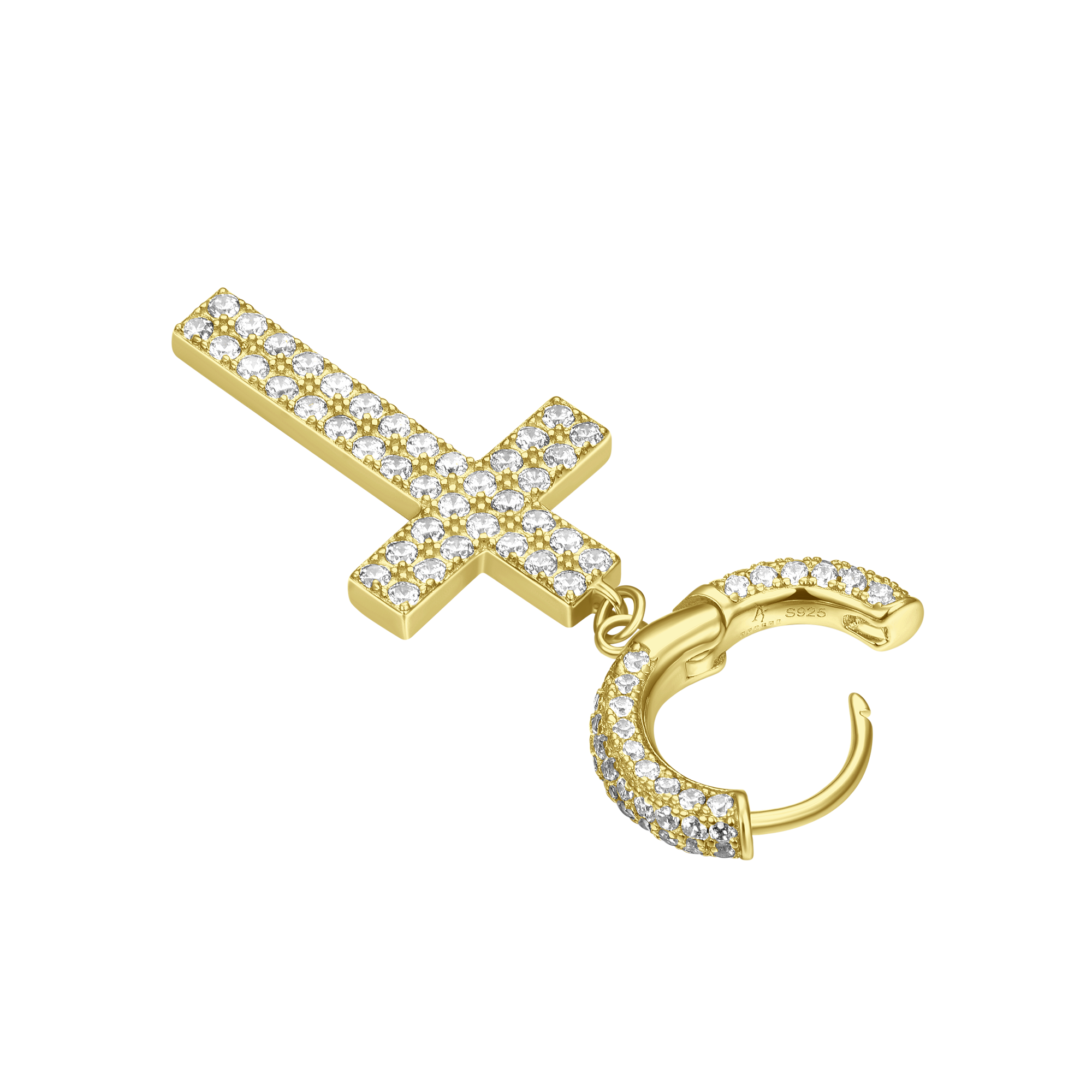 Cross Dangly Earring - Single