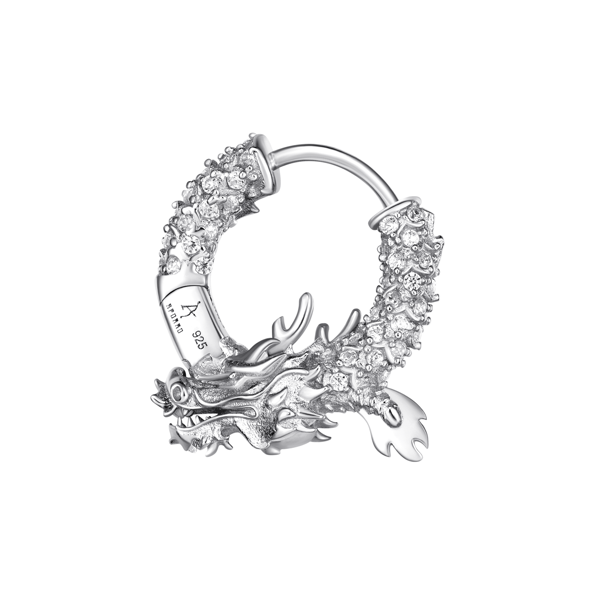 Single WONG Dragon Hoop Earring