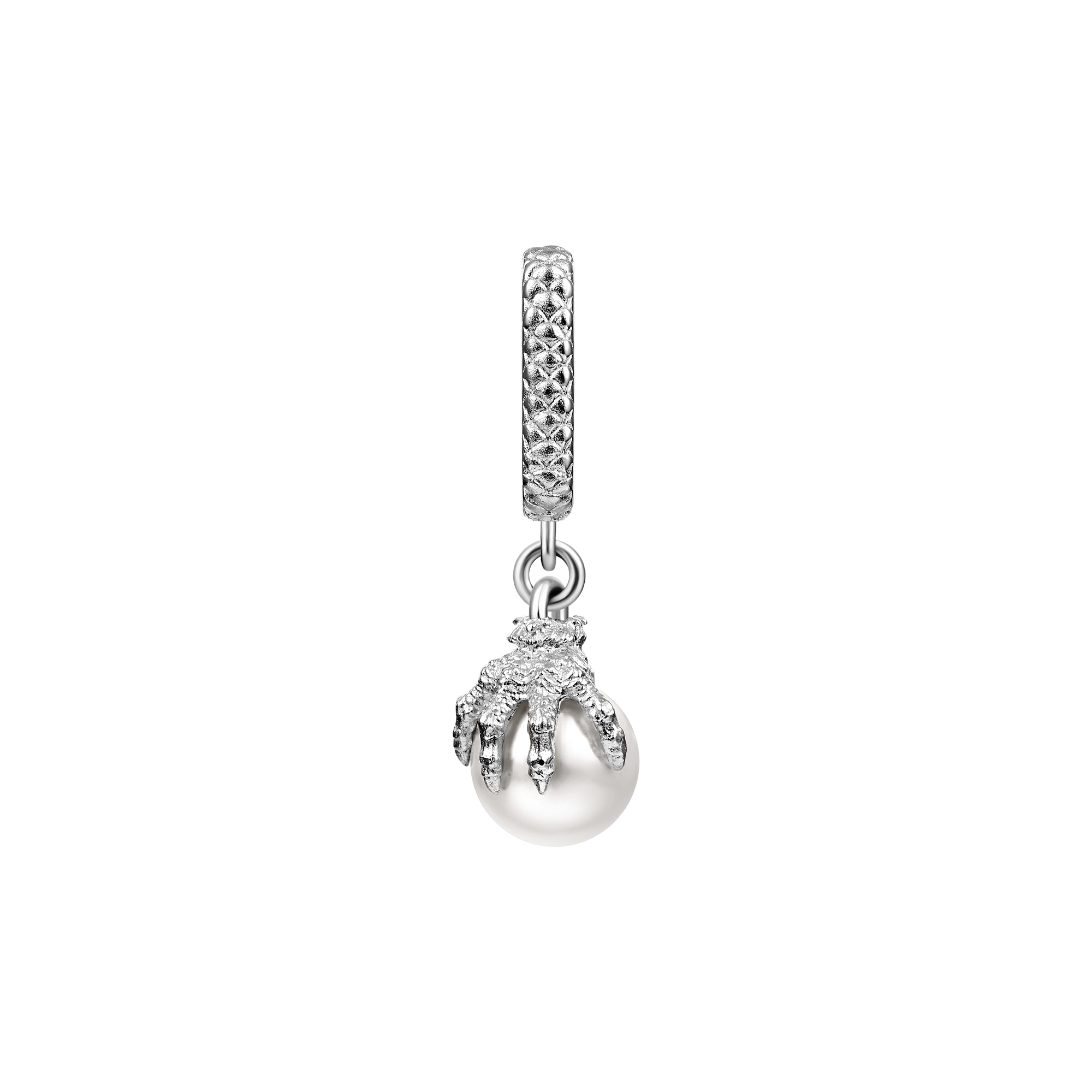WONG Dragon Claw Pearl Dangly Earring-Single