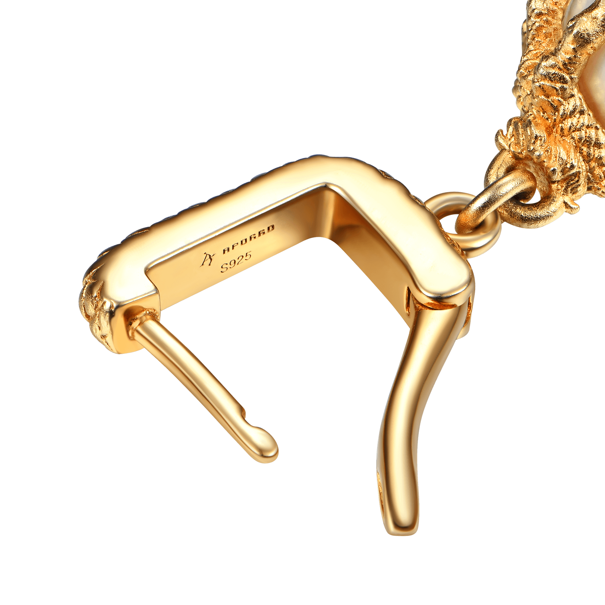 Single WONG Dragon Claw Pearl Dangly Earring